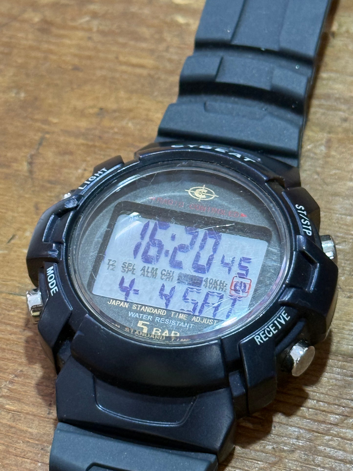 Cybeat J-AXIS Digital Watch Radio Controlled 5 Bar Black Sport Watch