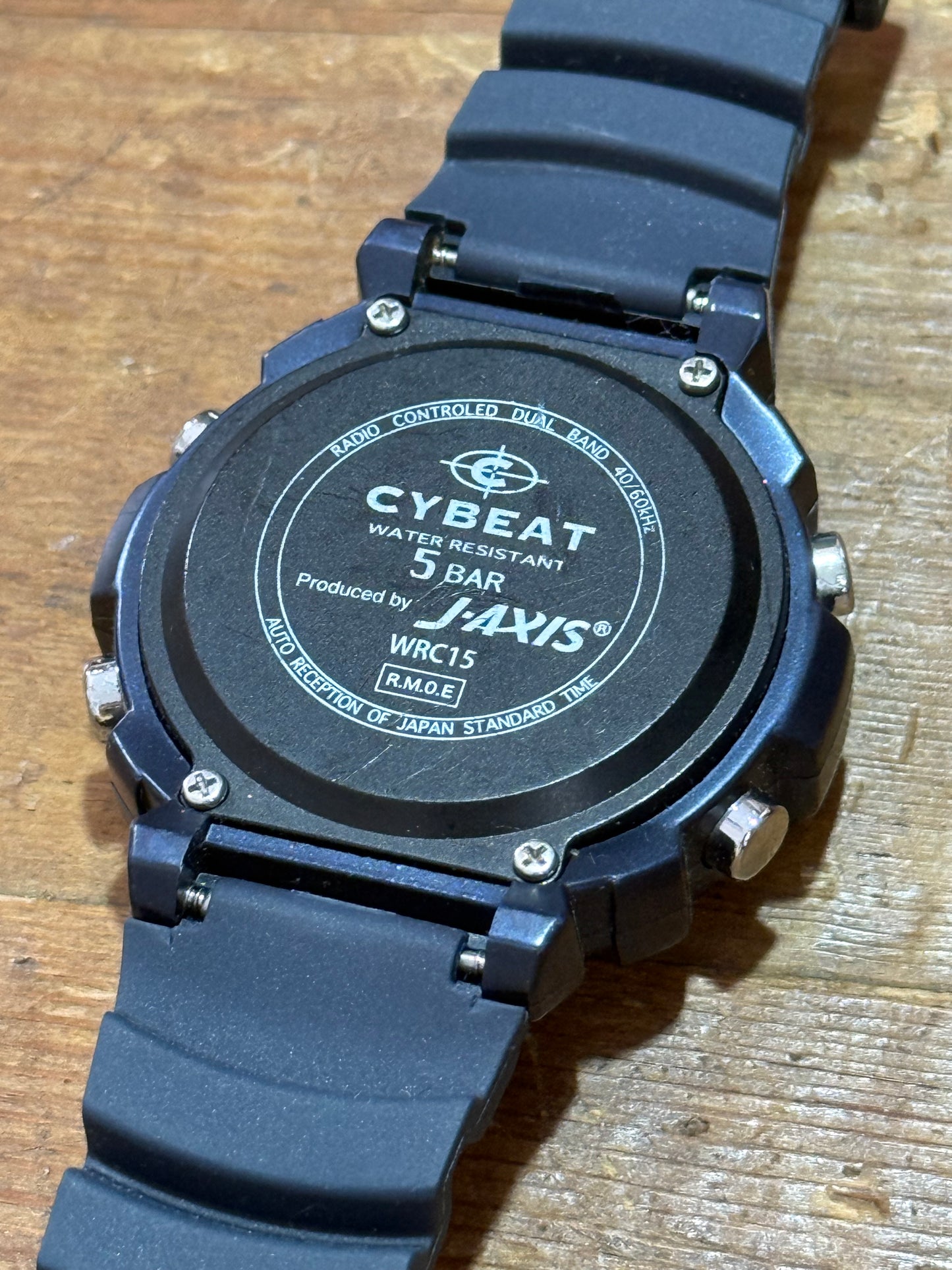 Cybeat J-AXIS Digital Watch Radio Controlled 5 Bar Black Sport Watch