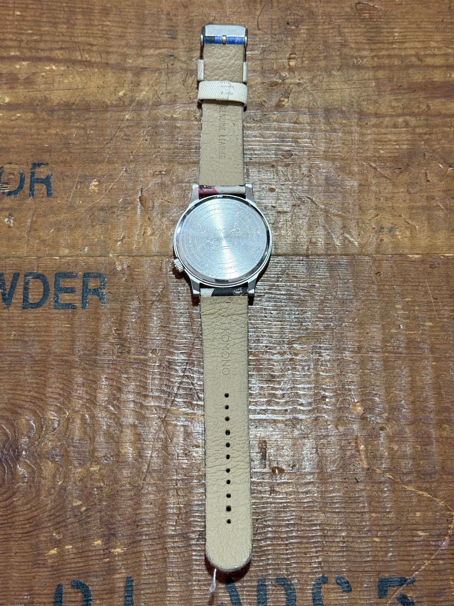 Komono Printed Strap Watch Minimalist Dial Casual Design