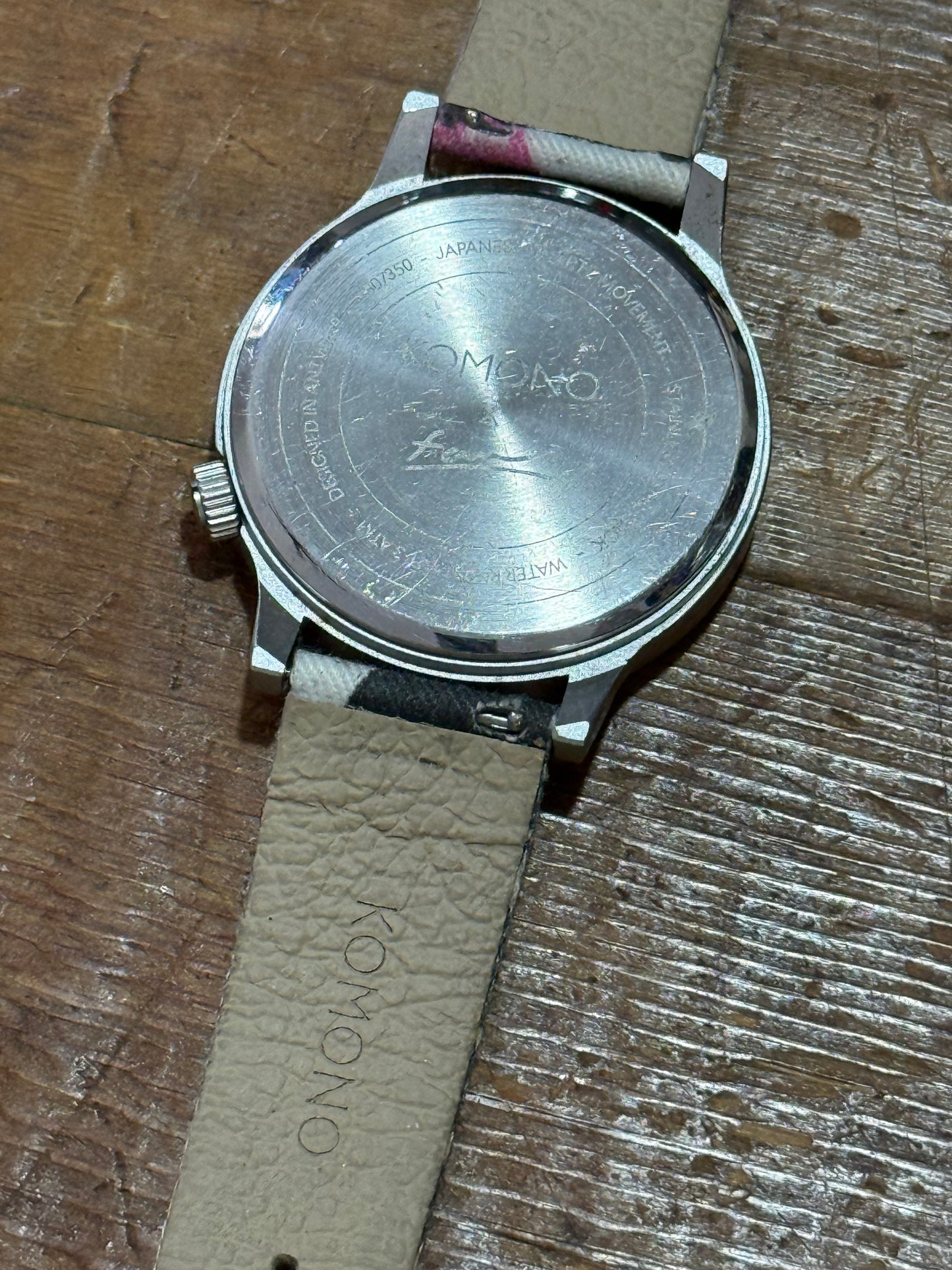 Komono Printed Strap Watch Minimalist Dial Casual Design
