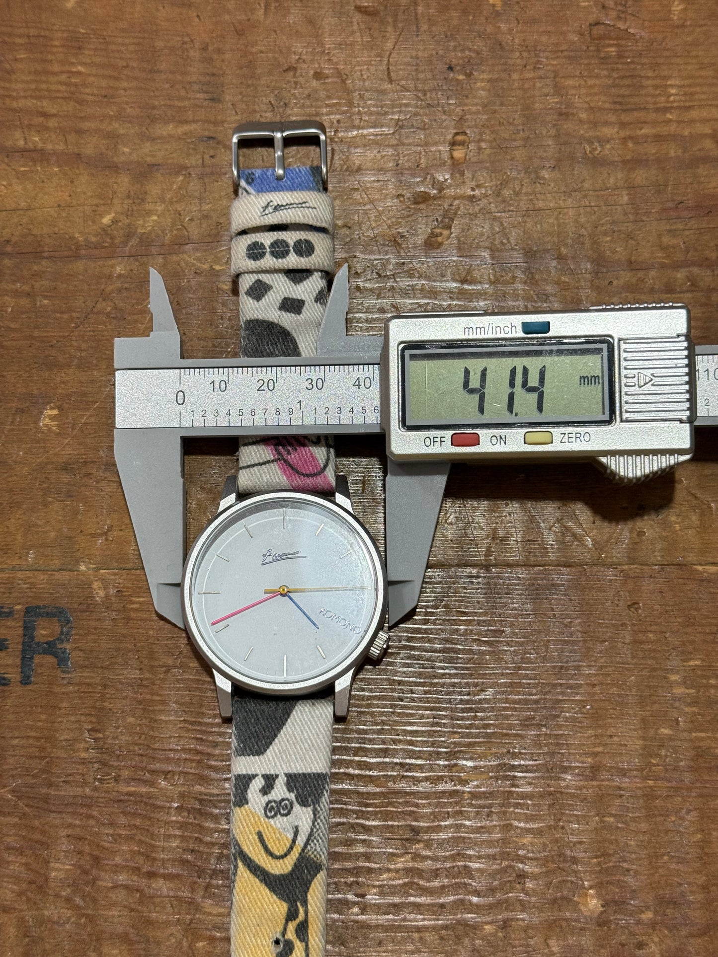 Komono Printed Strap Watch Minimalist Dial Casual Design