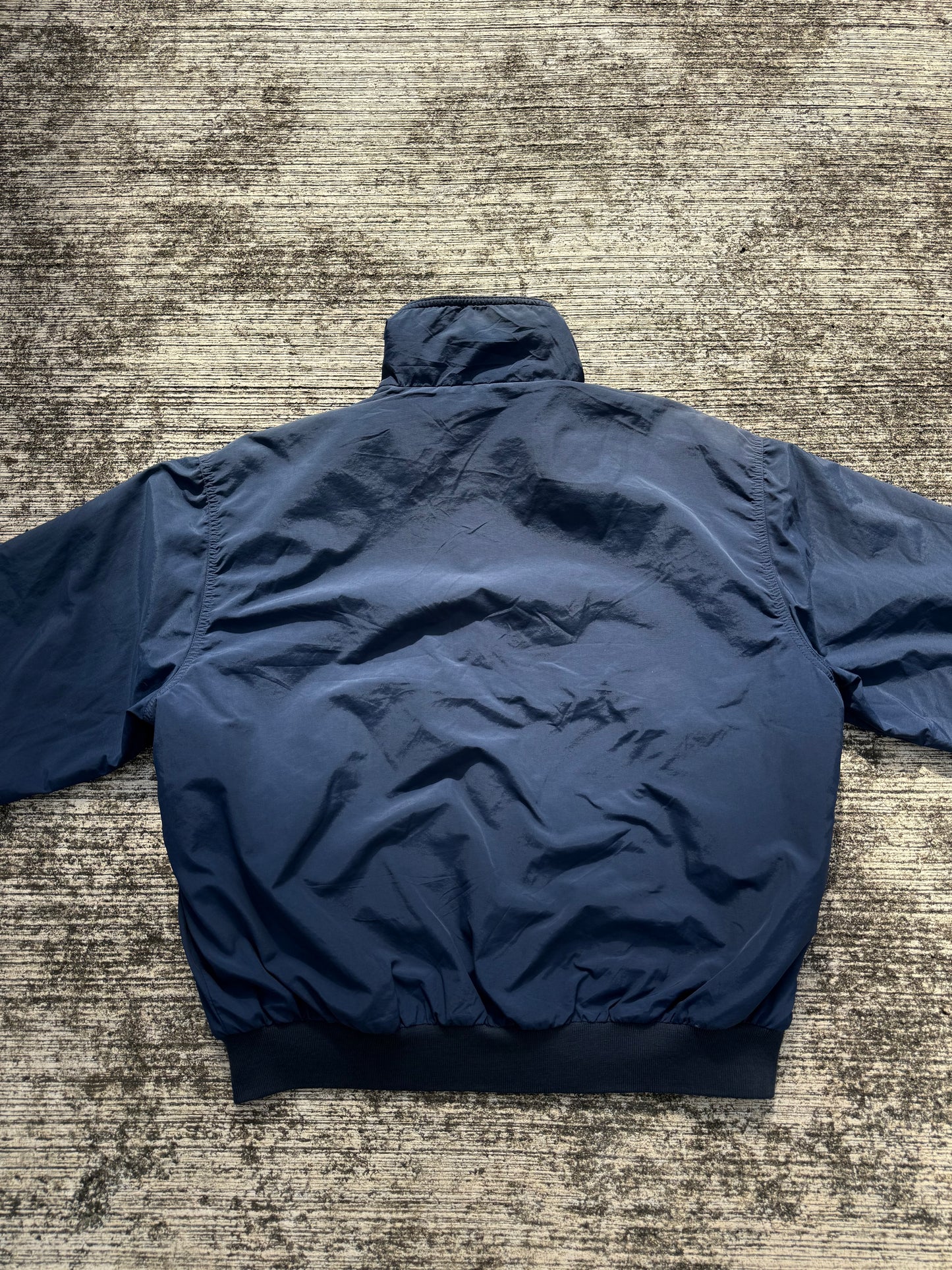 Vintage L.L.Bean Three-Season Jacket – Navy Blue Fleece-Lined Windbreaker USA Made