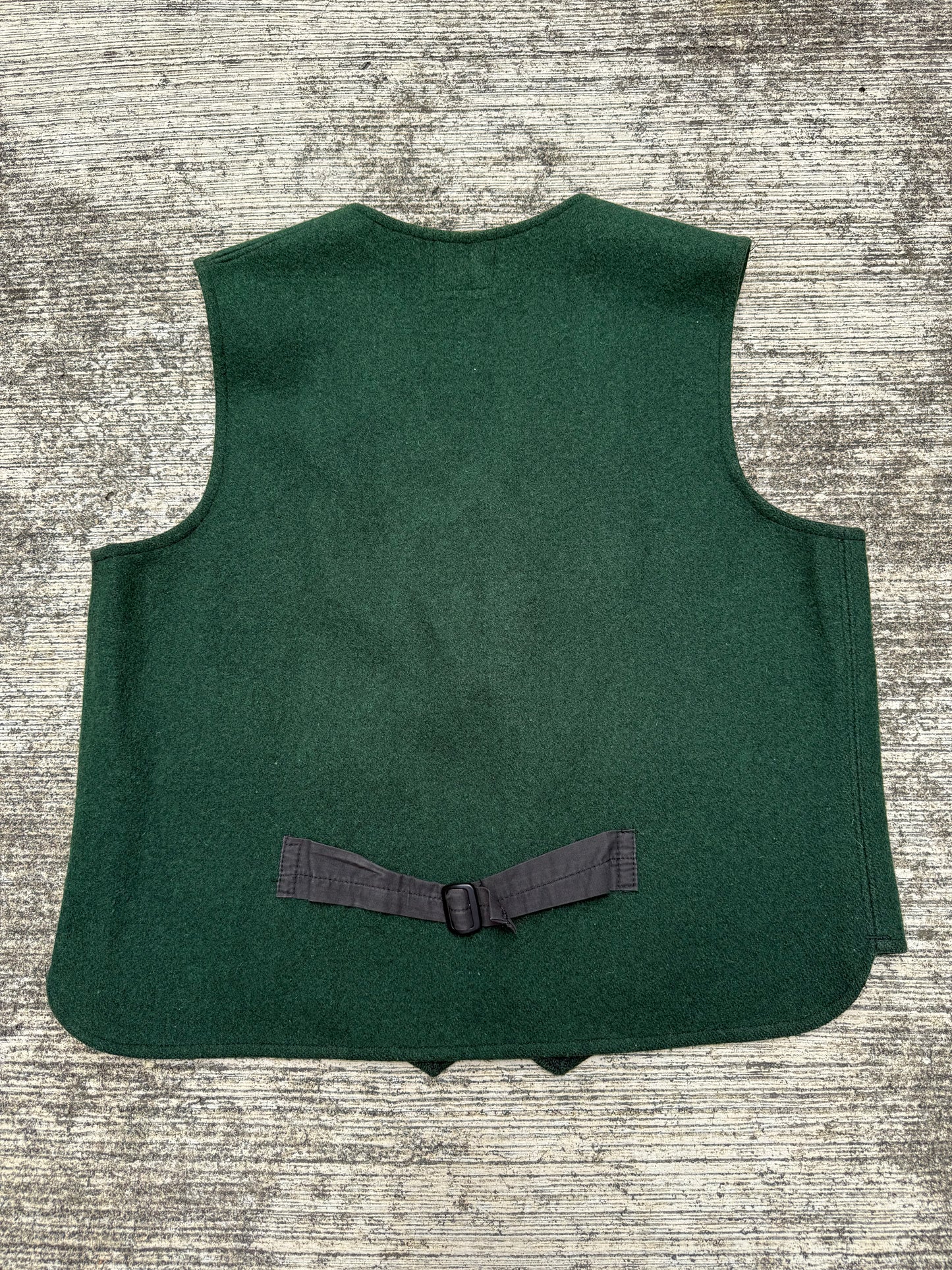 Vintage Johnson Woolen Mills Wool Zip Vest Green Made in USA
