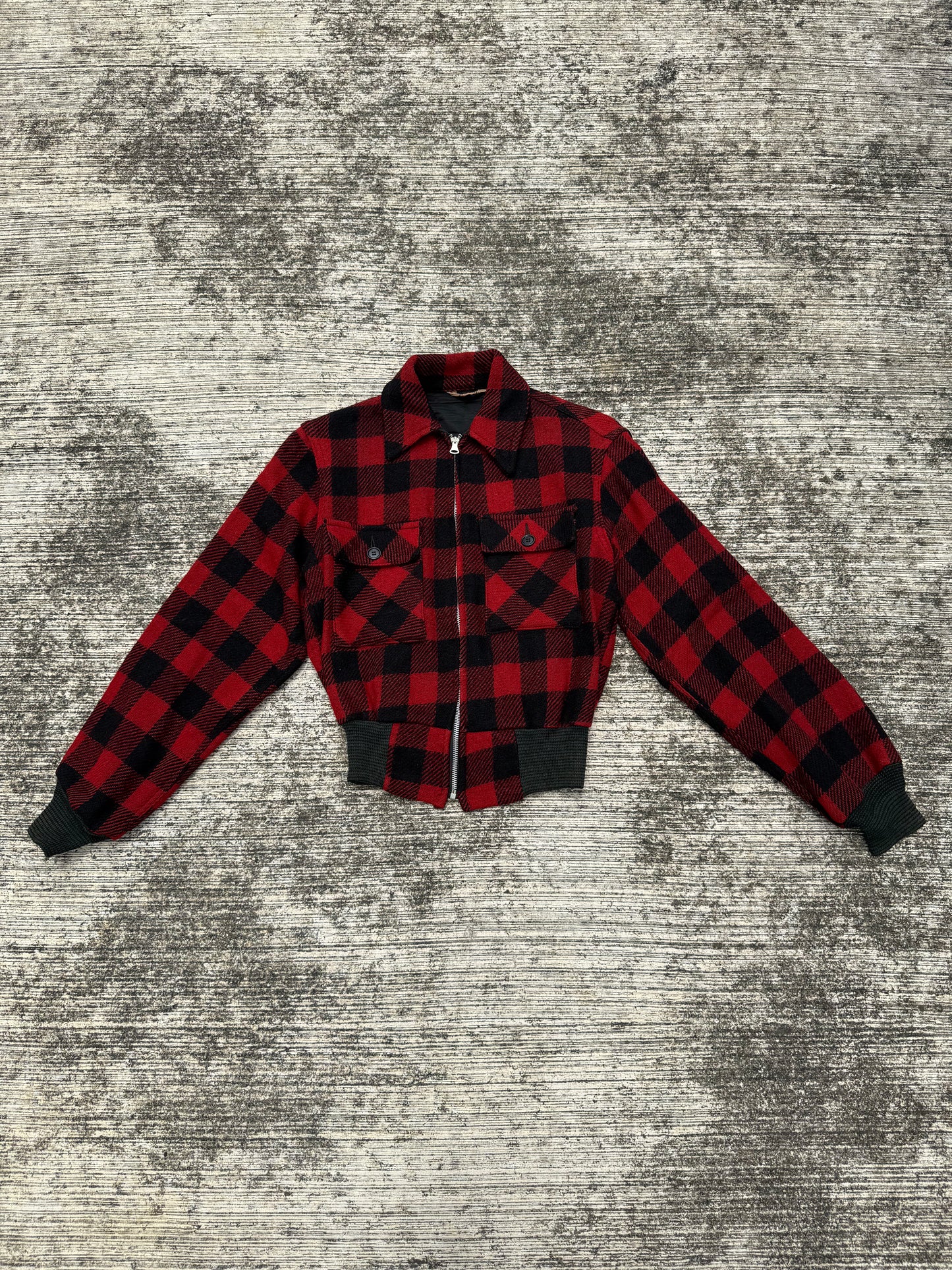 Rare 1940s–50s Big Yank Buffalo Plaid Wool Jacket