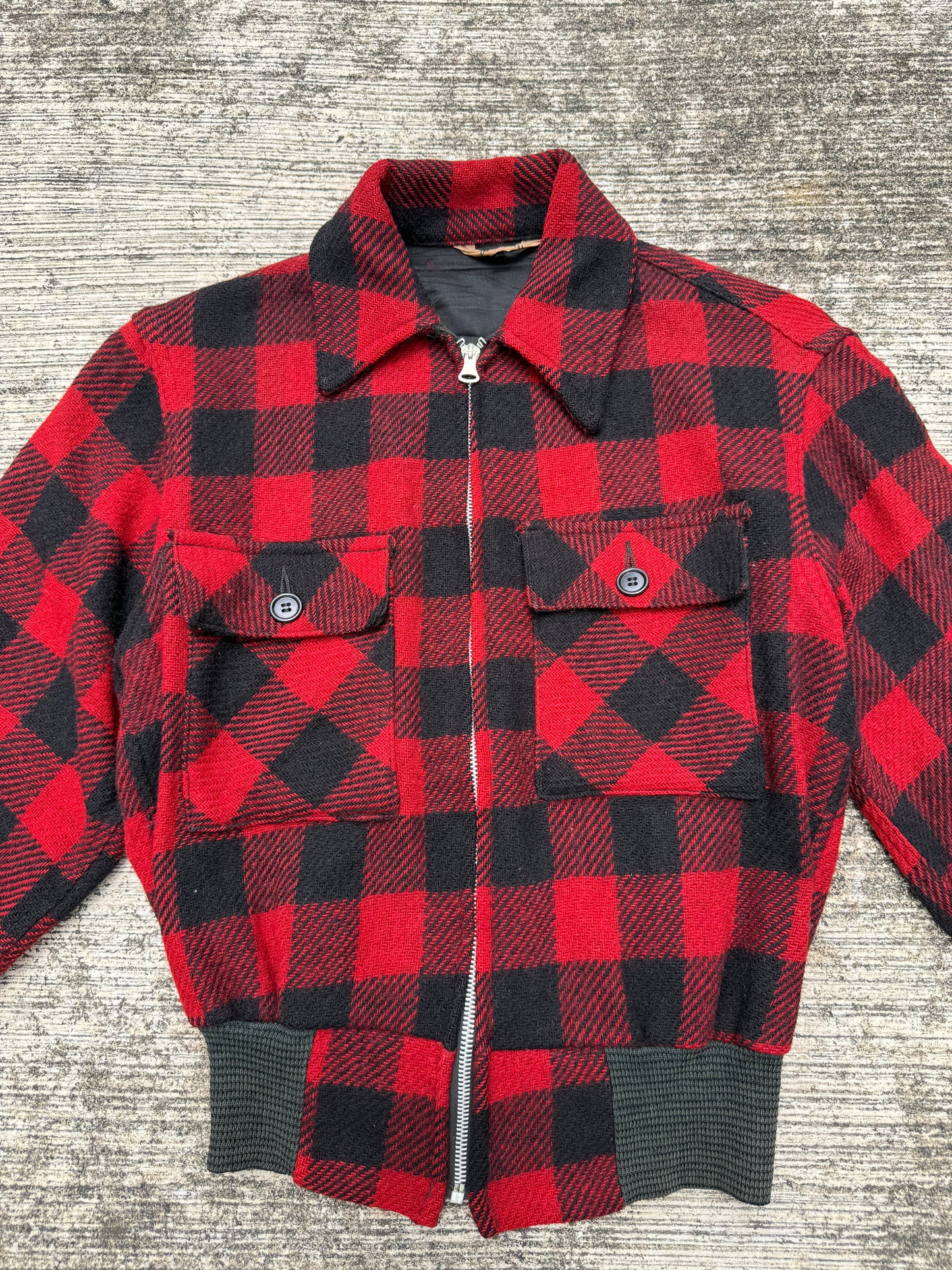 Rare 1940s–50s Big Yank Buffalo Plaid Wool Jacket