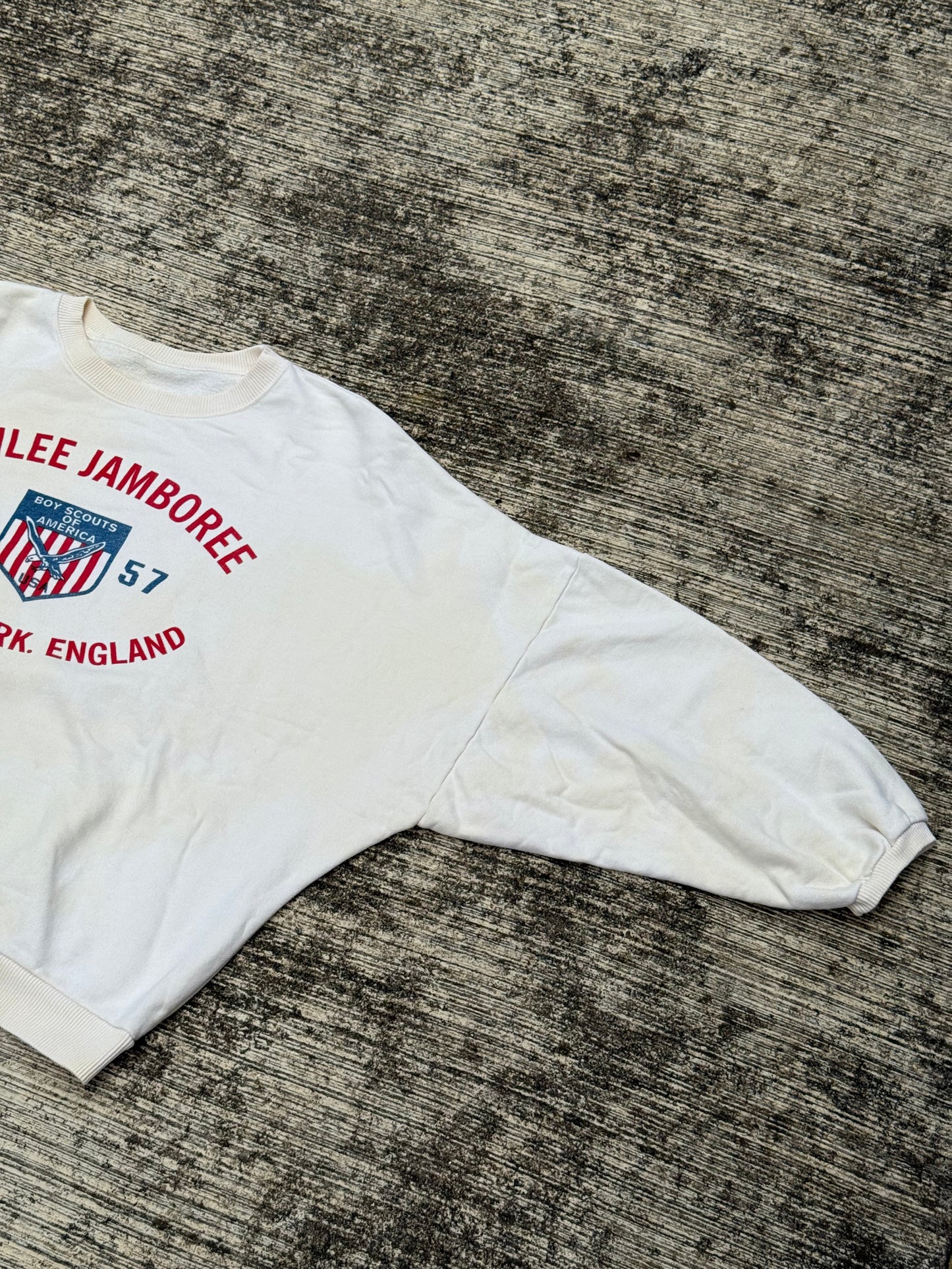 Vintage 1957 Boy Scouts Jubilee Jamboree Sweatshirt Sutton Park England