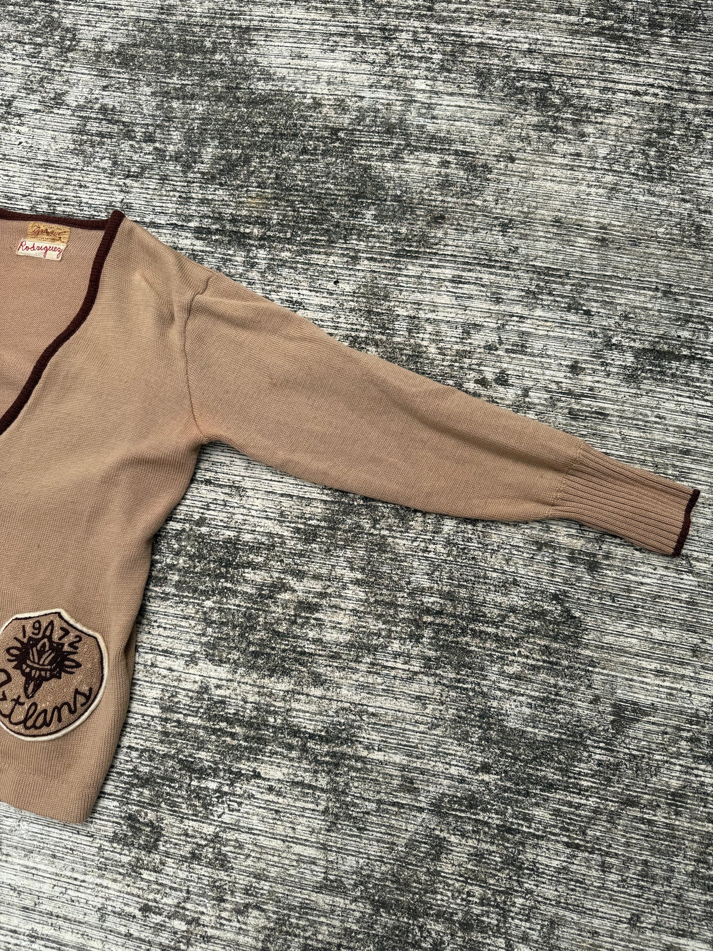Vintage 1972 Aztlan Varsity Knit Cardigan
