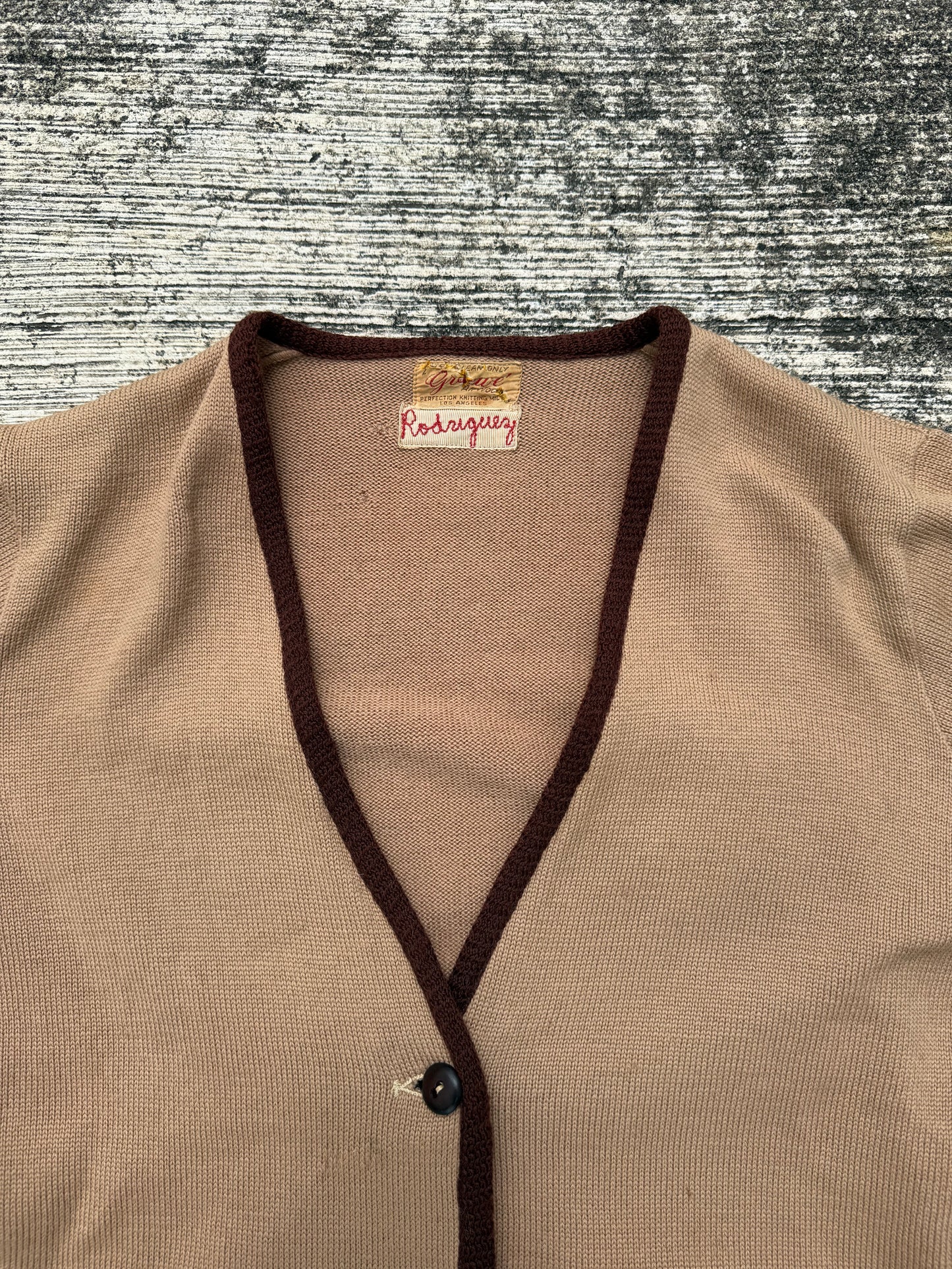 Vintage 1972 Aztlan Varsity Knit Cardigan