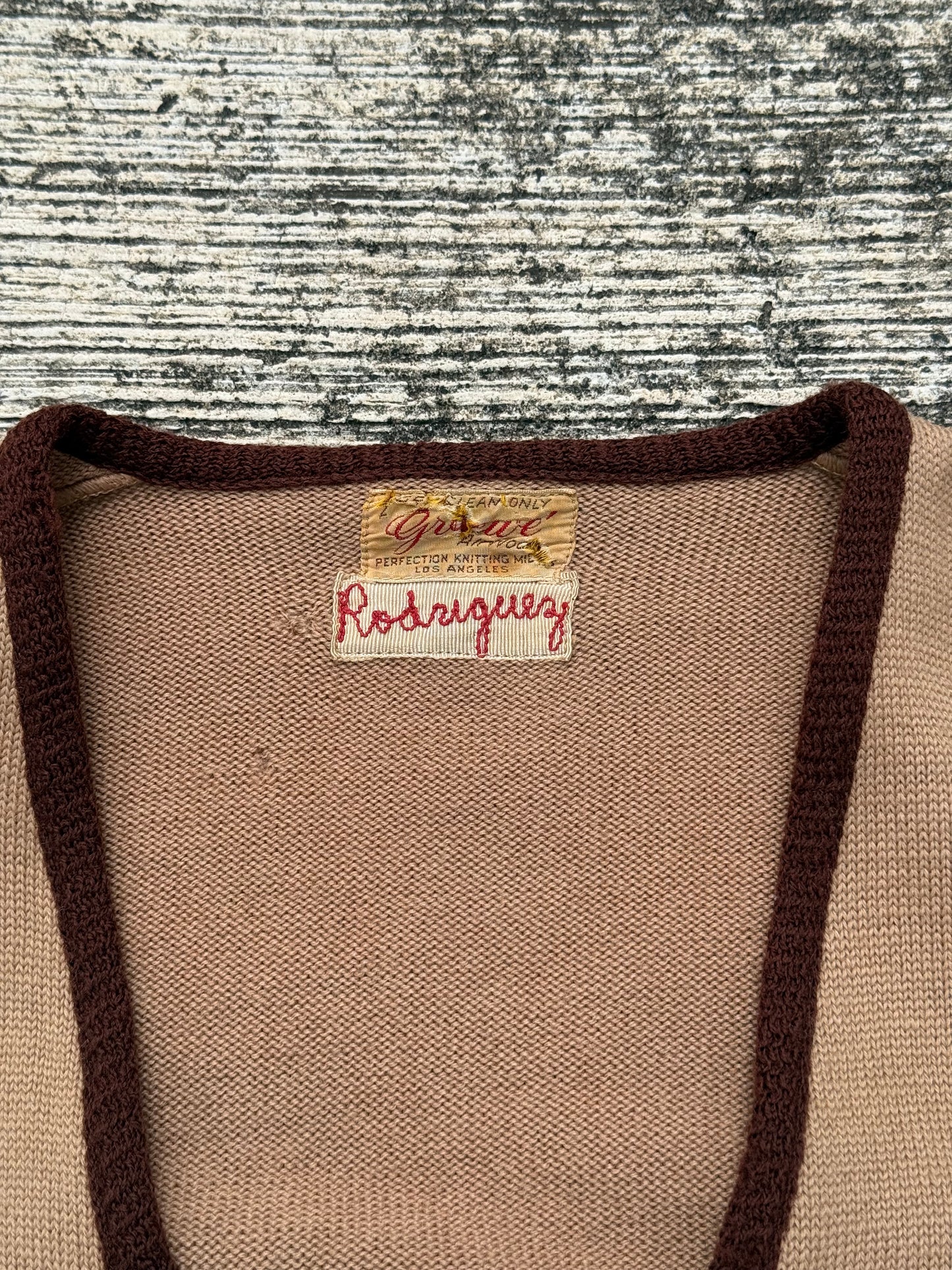 Vintage 1972 Aztlan Varsity Knit Cardigan