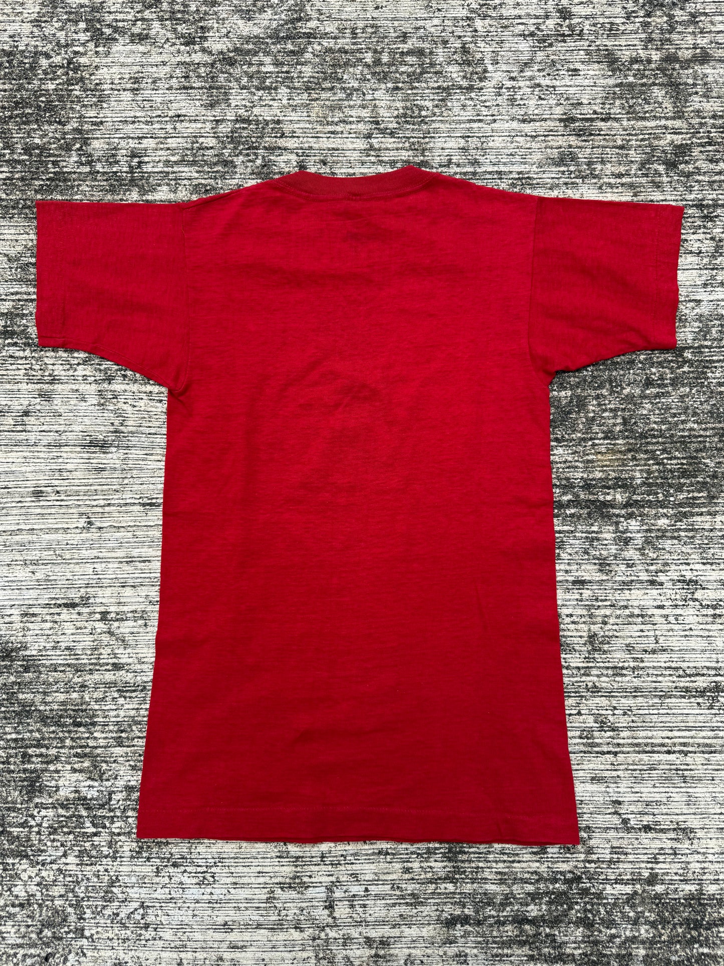 Vintage 1950s–60s Texas Tech Champion Running Man T-Shirt – Red Collegiate Tee