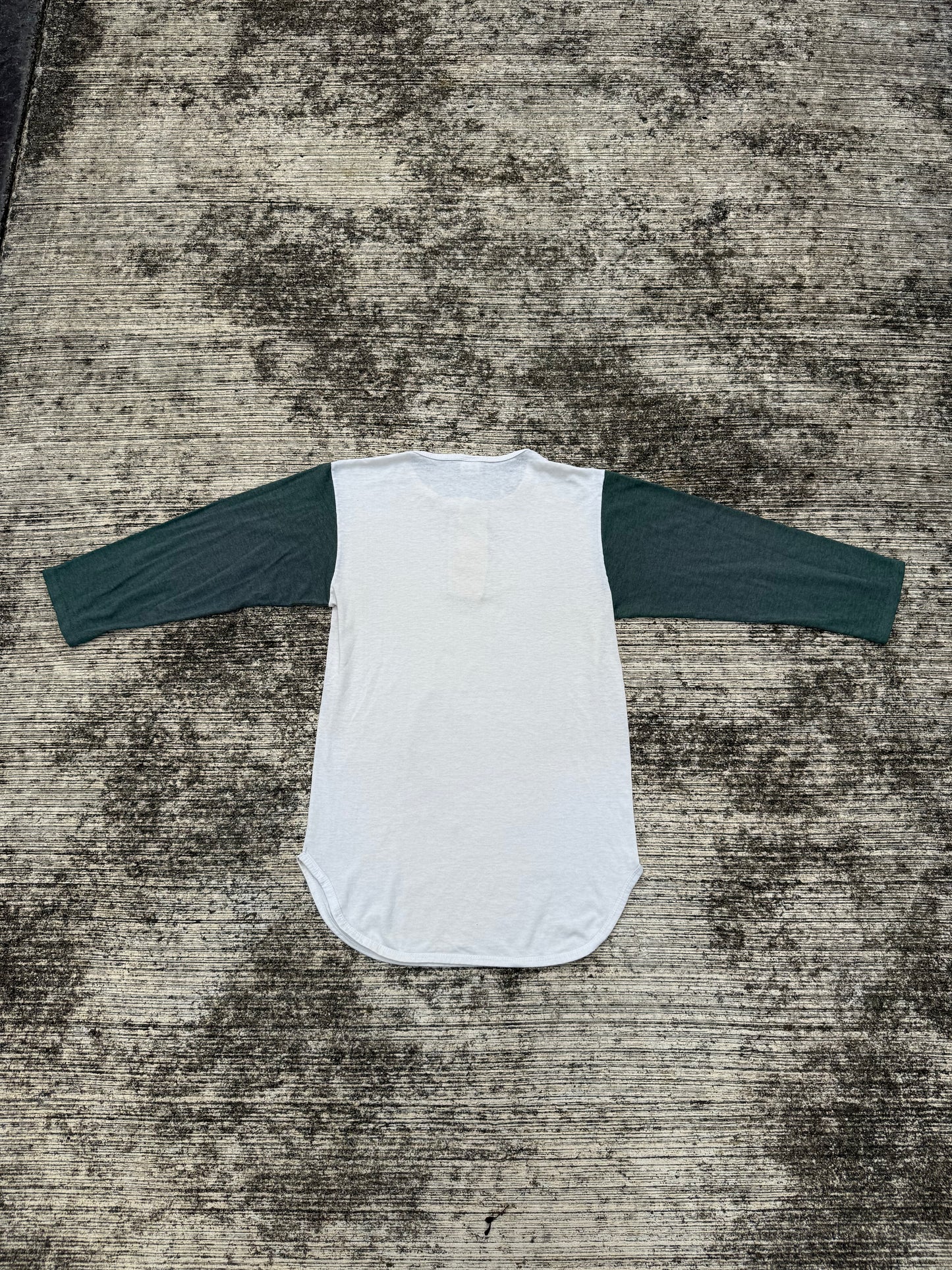 Vintage 1970s-80s Champion Henley Baseball Tee Raglan 3/4 Sleeve
