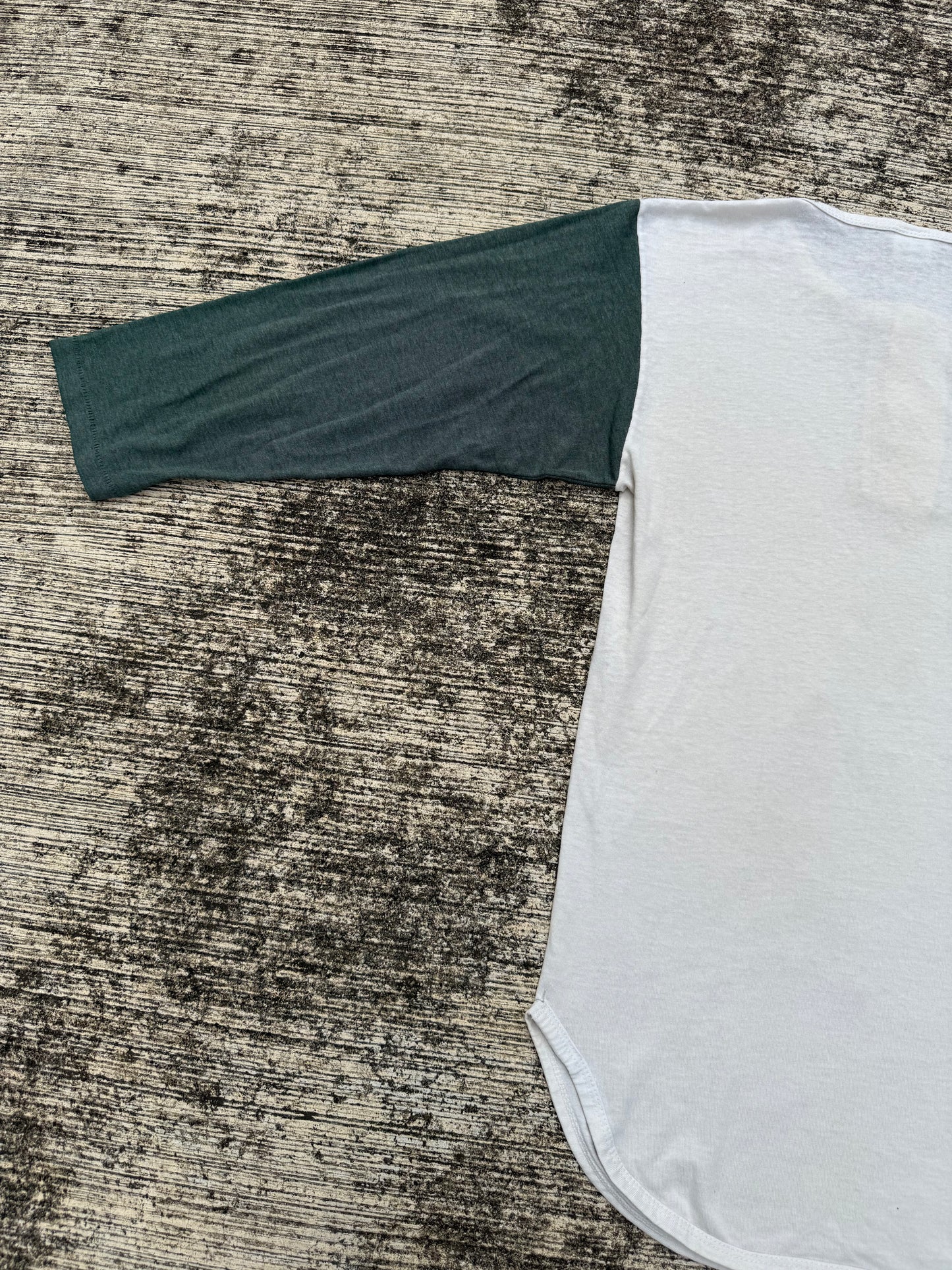 Vintage 1970s-80s Champion Henley Baseball Tee Raglan 3/4 Sleeve