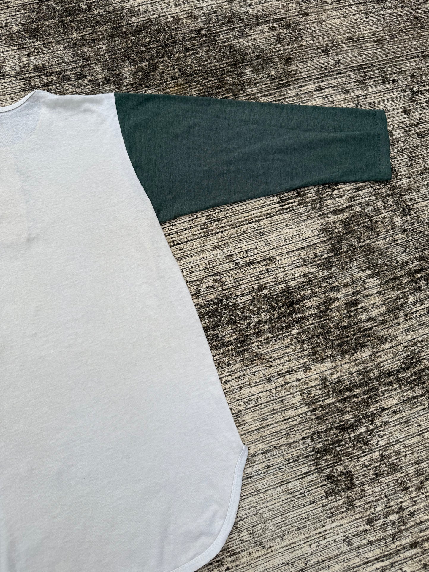Vintage 1970s-80s Champion Henley Baseball Tee Raglan 3/4 Sleeve