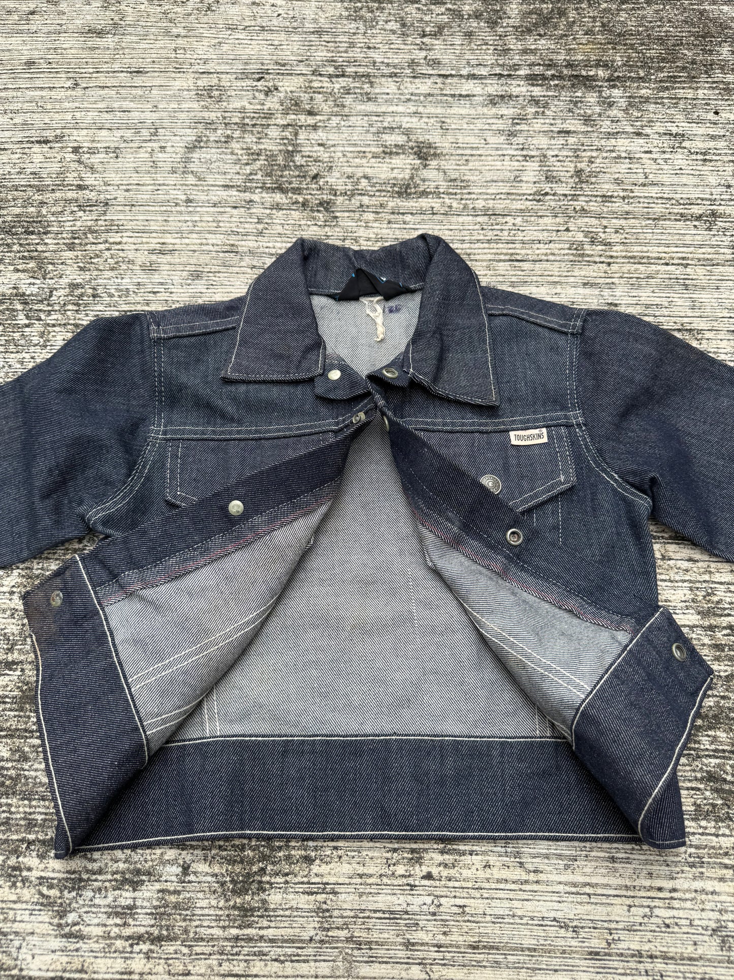 Vintage Sears Toughskins Boys Selvedge Denim Jacket Made in USA