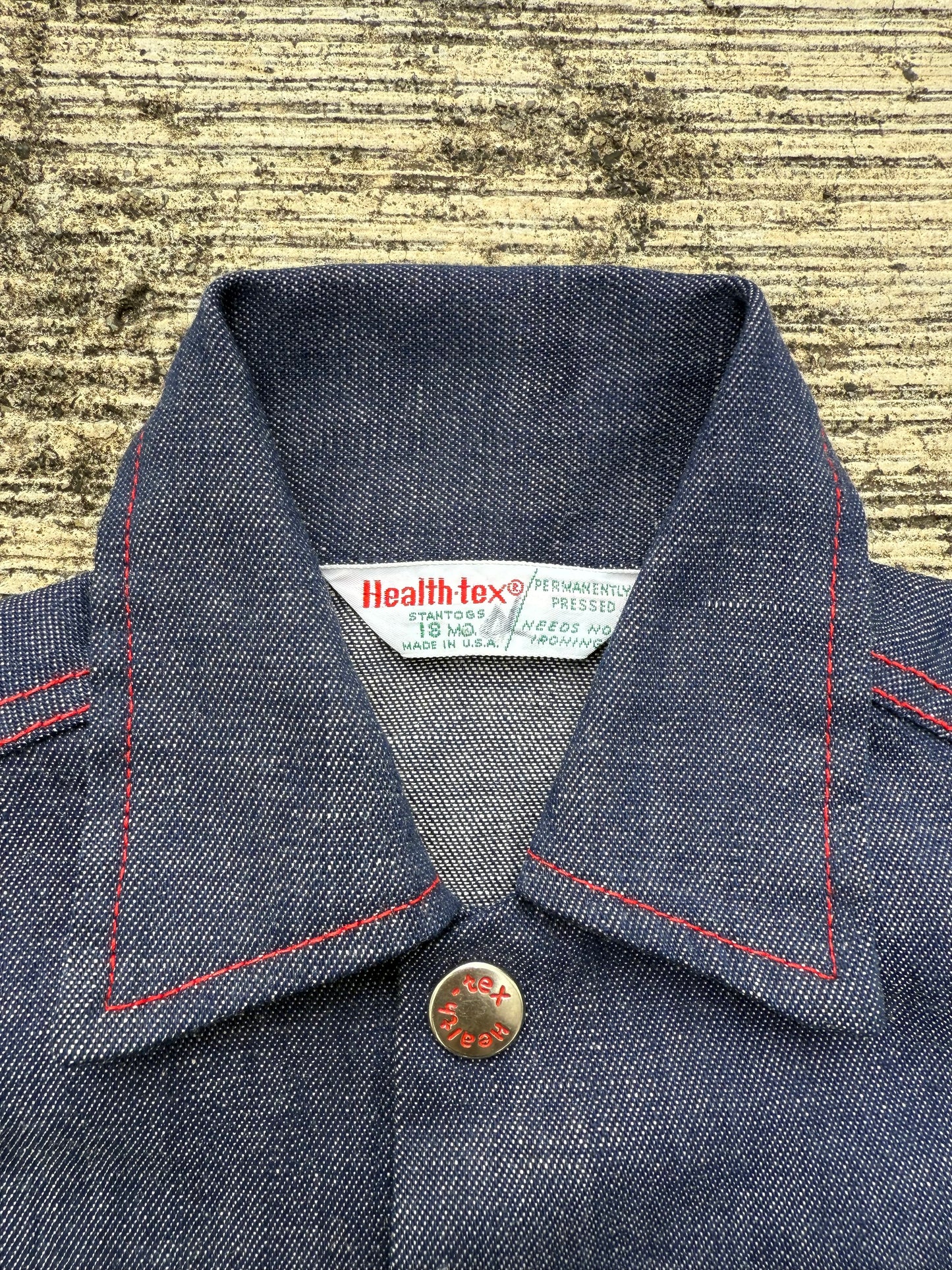 Vintage Health-tex Kids Selvedge Denim Jacket Made in USA
