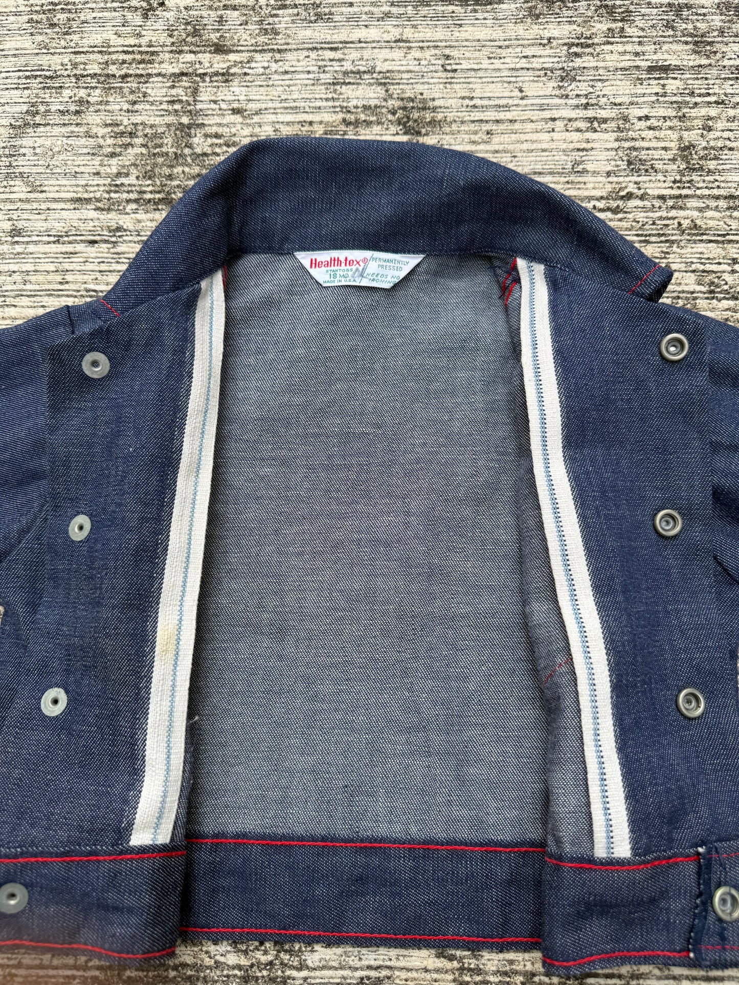 Vintage Health-tex Kids Selvedge Denim Jacket Made in USA