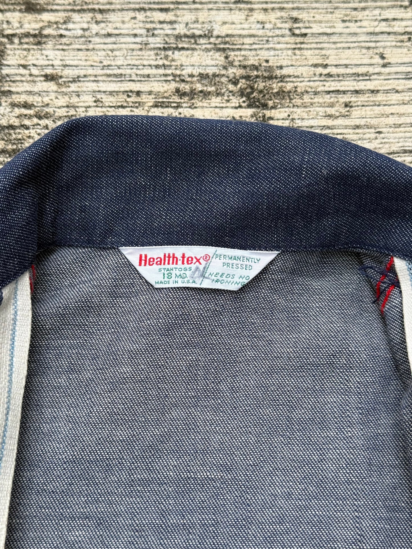 Vintage Health-tex Kids Selvedge Denim Jacket Made in USA
