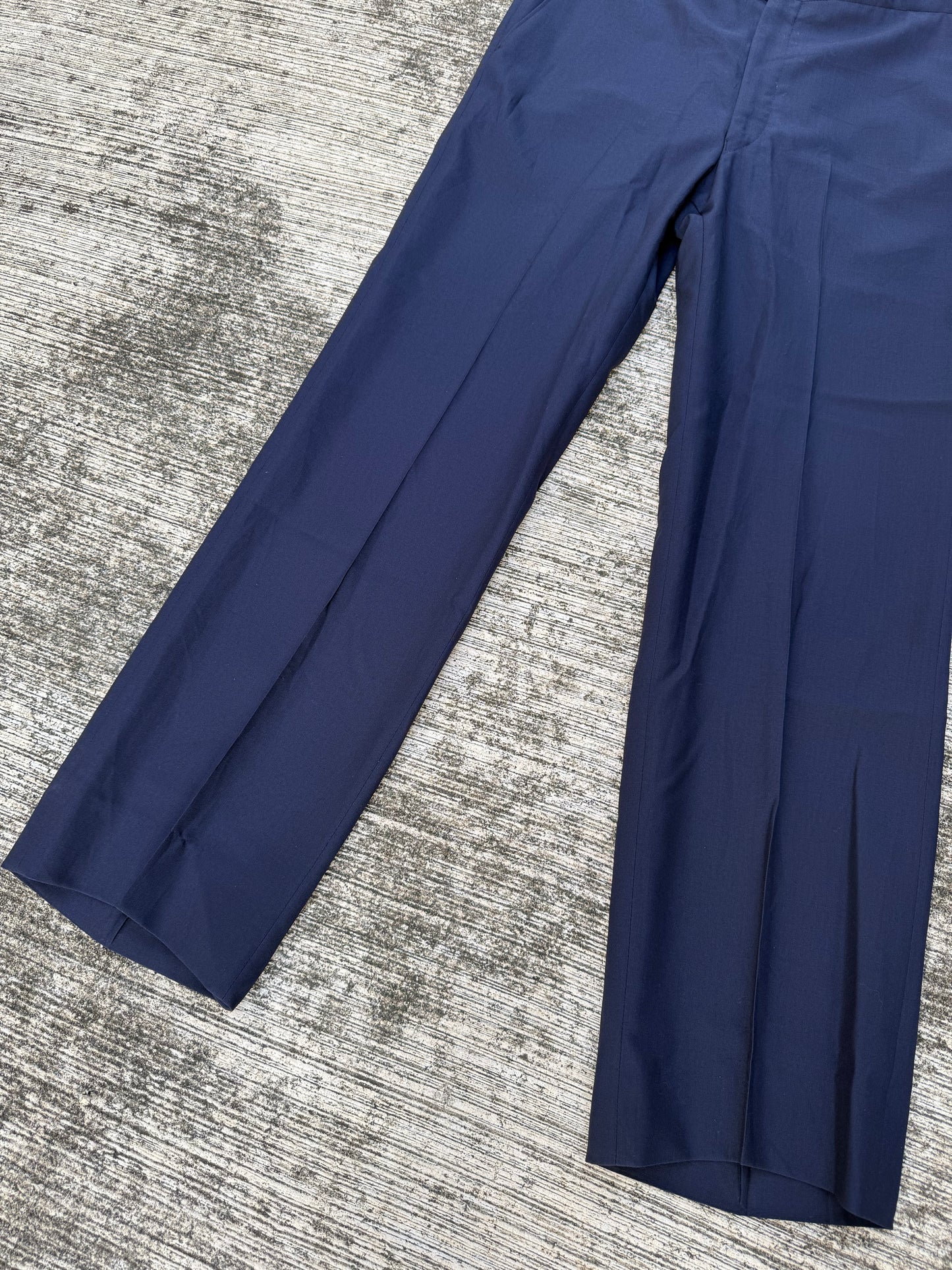 Vintage 1960s Gabardine Navy Trousers Warren K. Cook Custom Tailoring