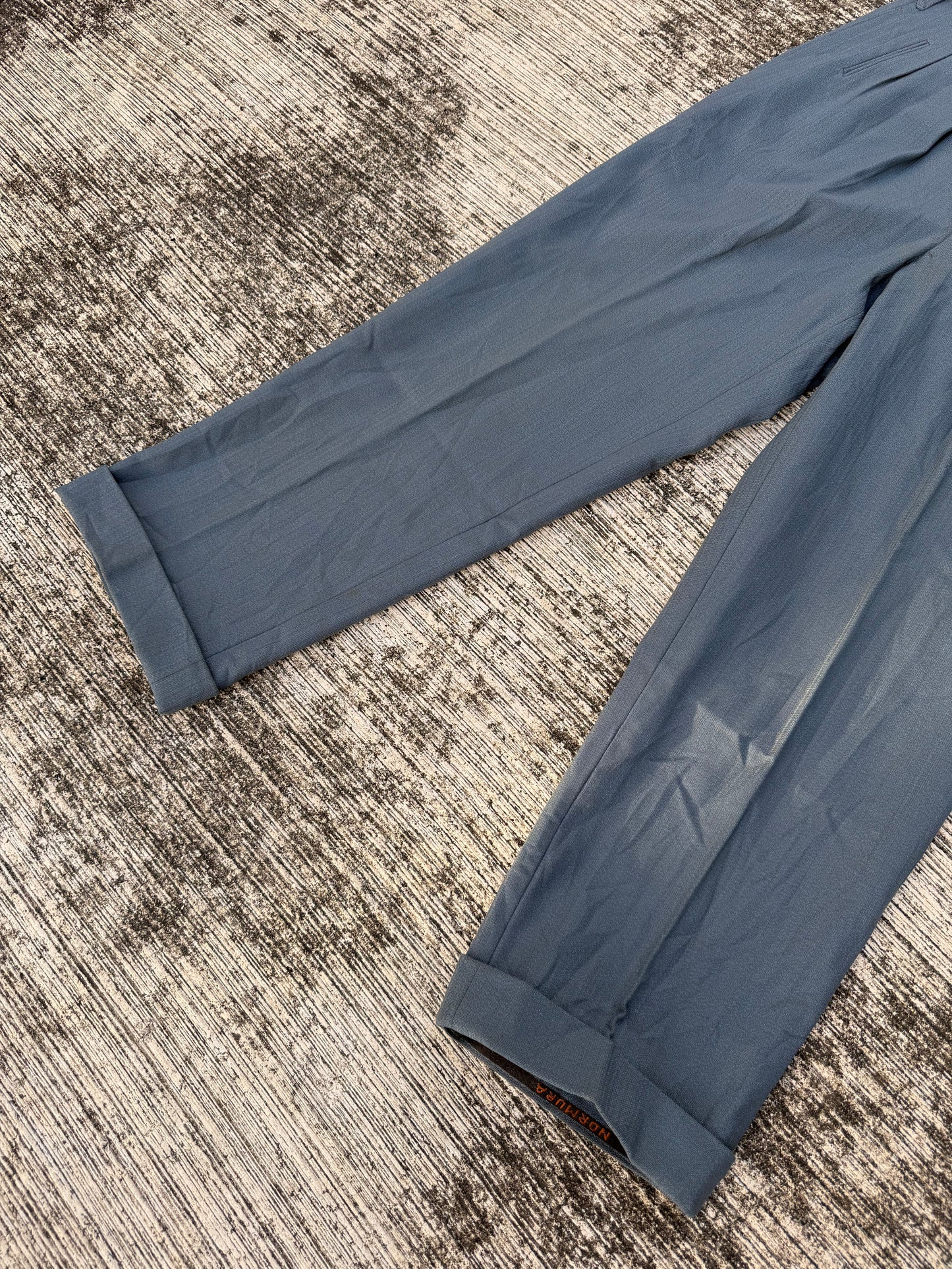 Rare 1940s–50s European Salt & Pepper Wool Trousers