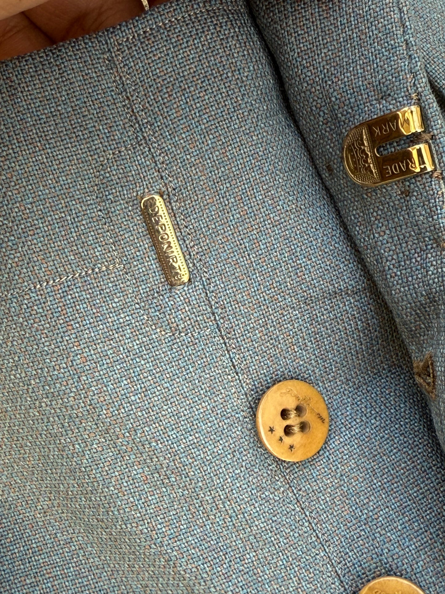Rare 1940s–50s European Salt & Pepper Wool Trousers