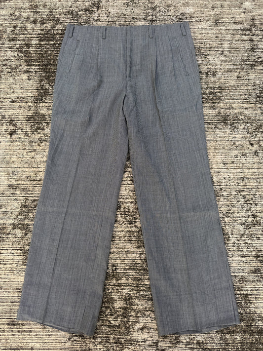 Vintage 1950s–60s Grey Houndstooth Trousers European Tailoring