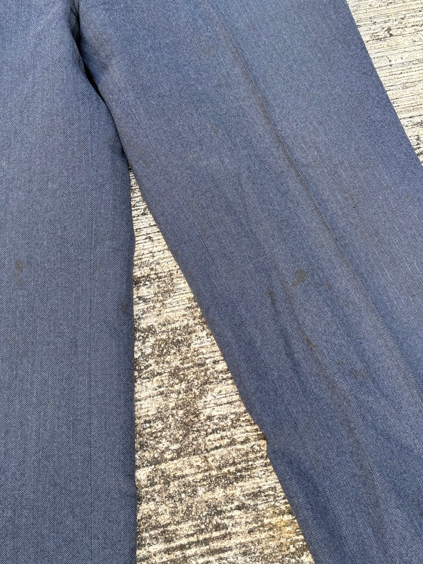 Rare Vintage 1950s–60s Tailored Herringbone Dress Trousers