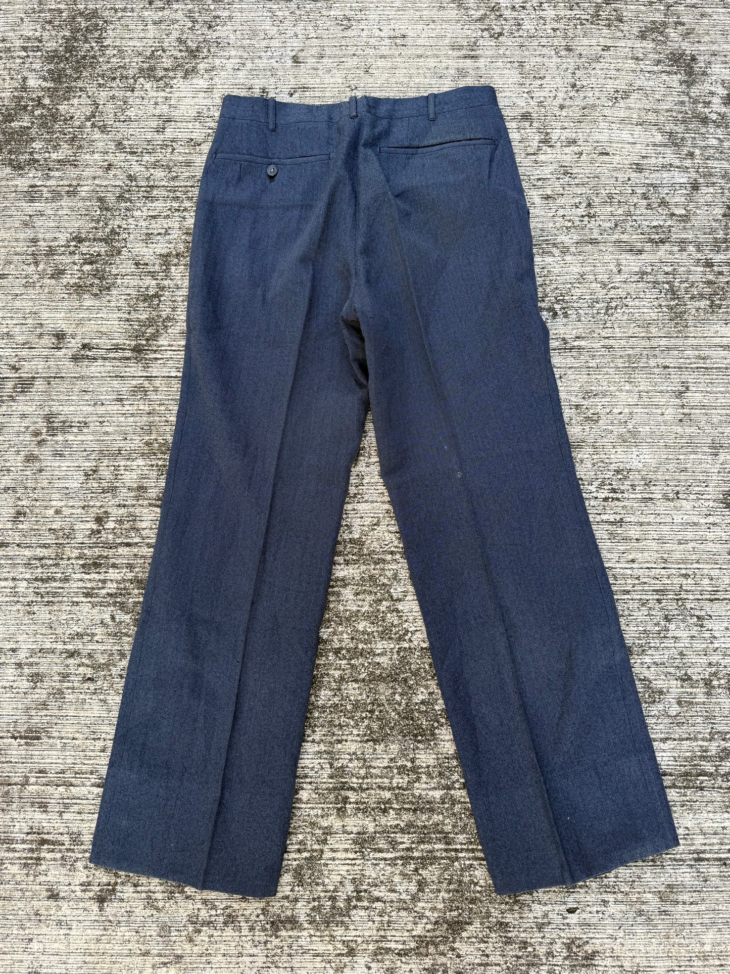 Rare Vintage 1950s–60s Tailored Herringbone Dress Trousers