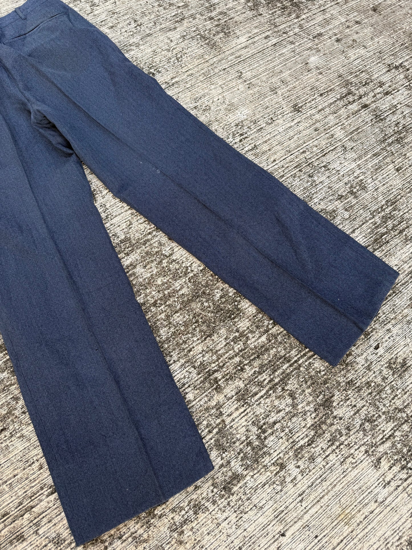 Rare Vintage 1950s–60s Tailored Herringbone Dress Trousers