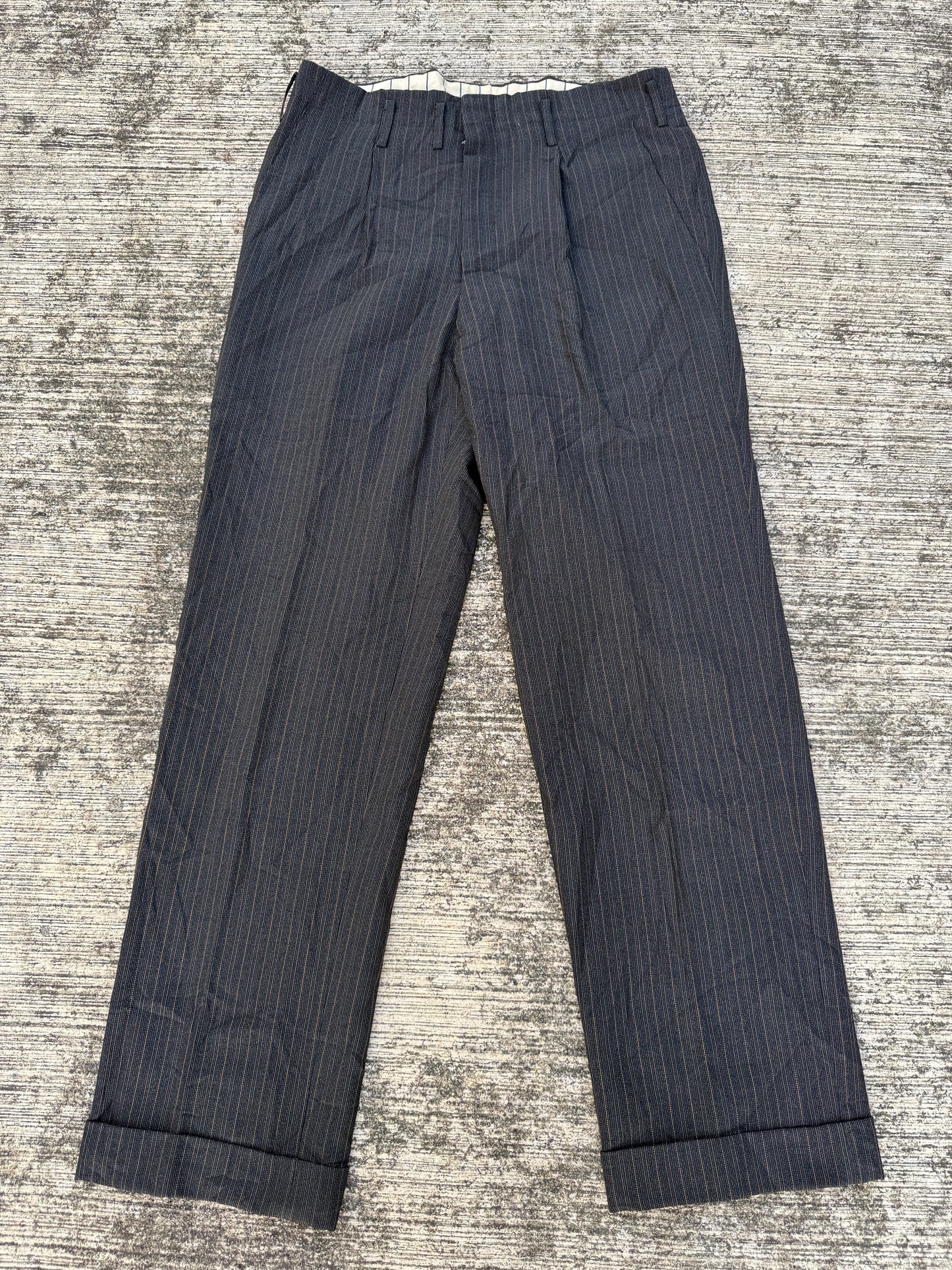 Rare 1950s–60s Vintage Pinstripe Wool Trousers