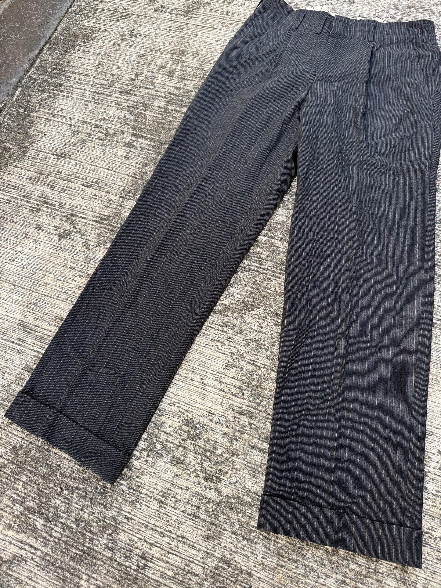 Rare 1950s–60s Vintage Pinstripe Wool Trousers