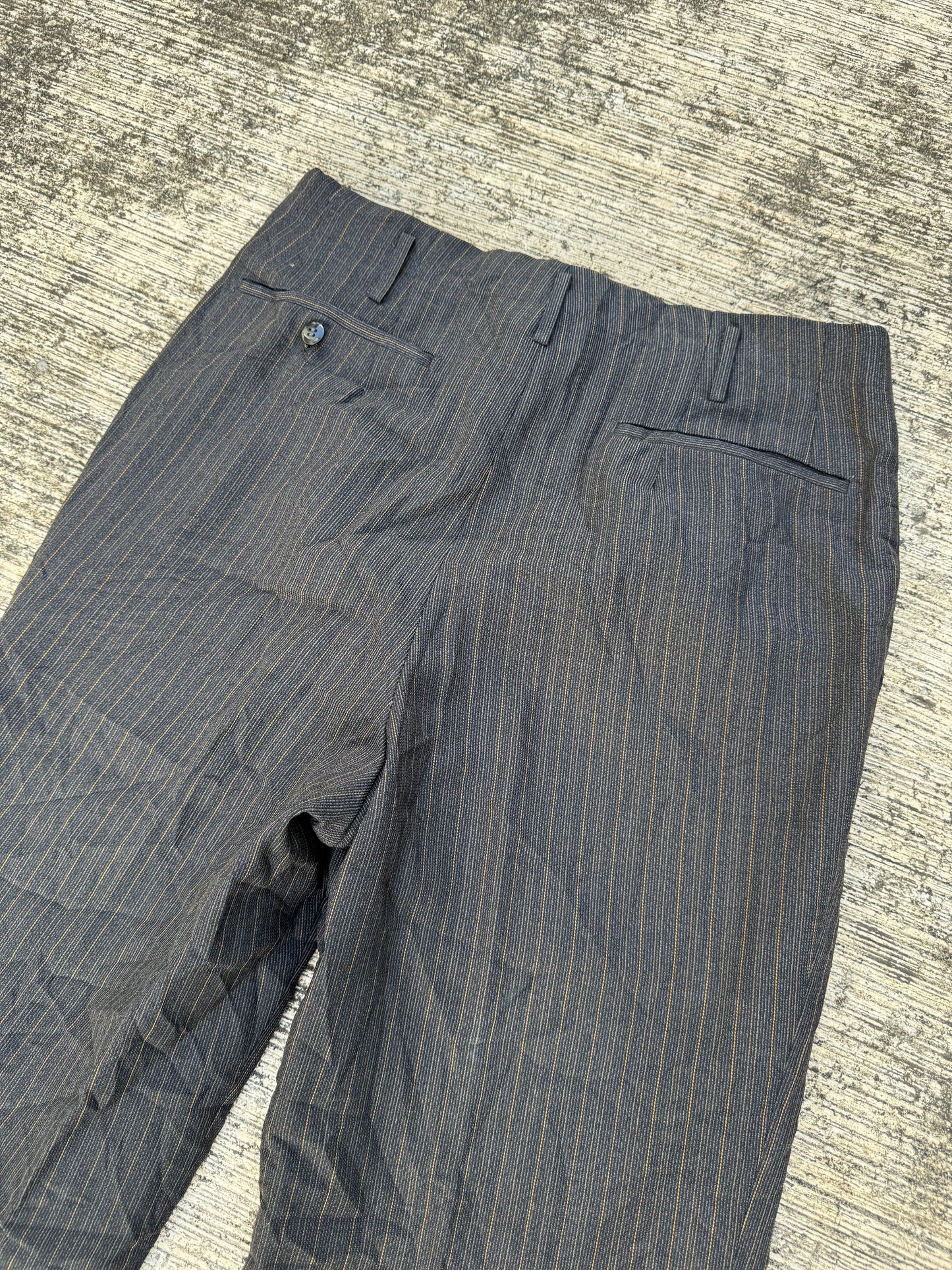 Rare 1950s–60s Vintage Pinstripe Wool Trousers
