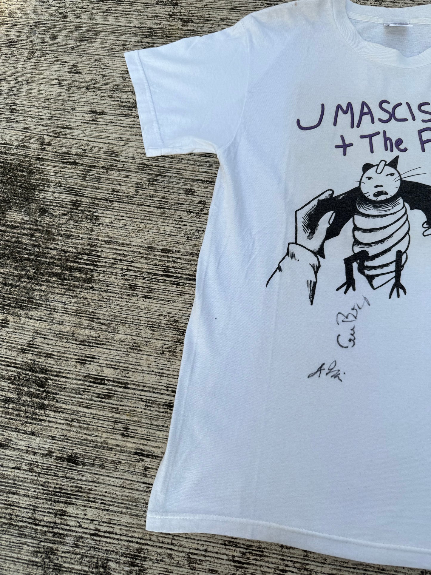Vintage 2000s J Mascis + The Fog Band Tee Signed