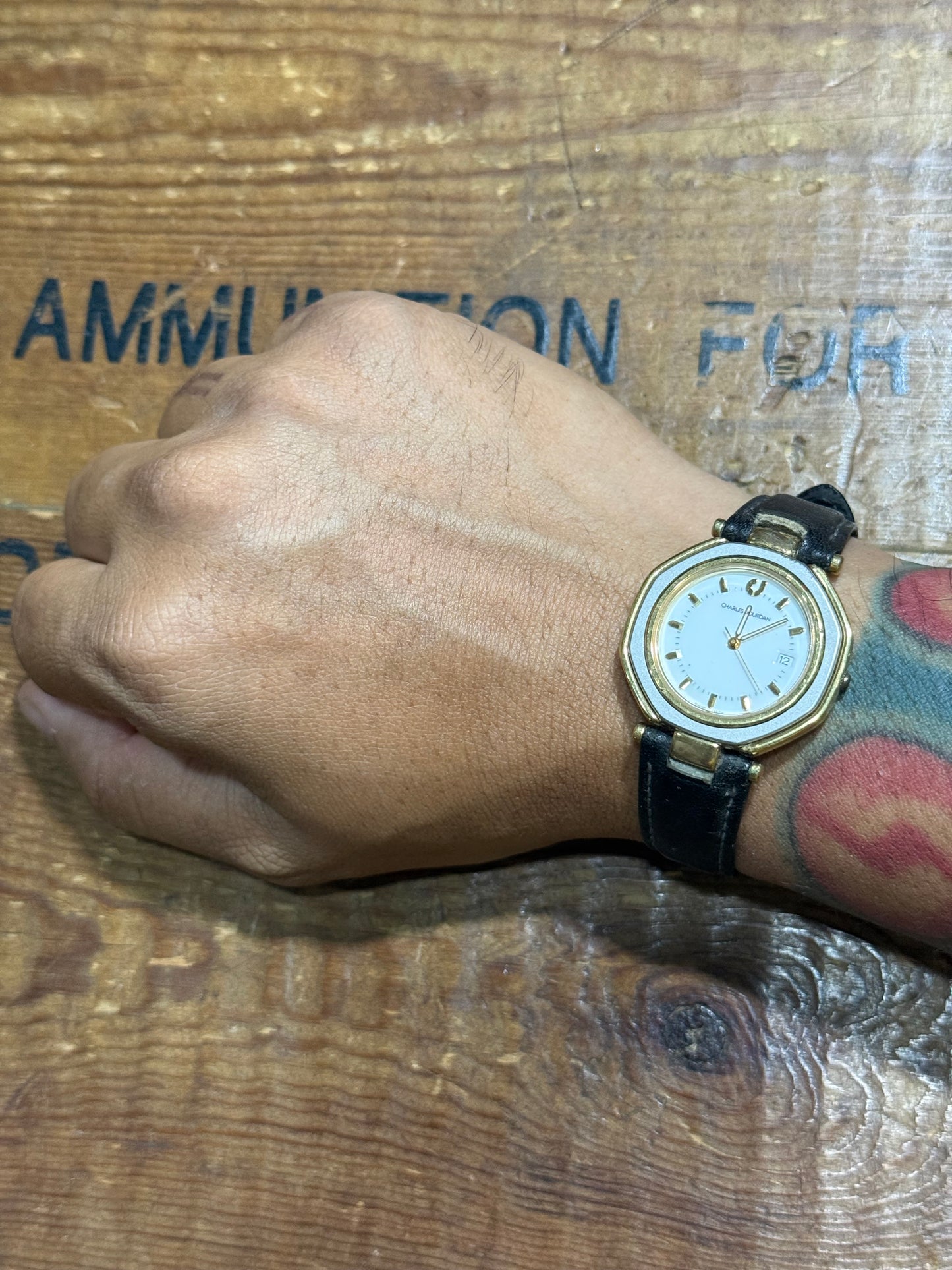 Vintage Charles Jourdan Watch Junk Not Working For Parts