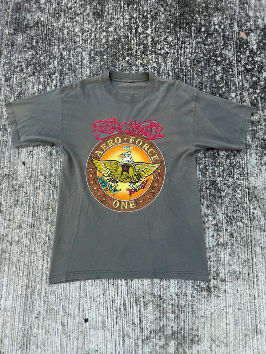 Vintage Aerosmith “Aero Force One” World Tour 1998 Band T-Shirt Rock Tee