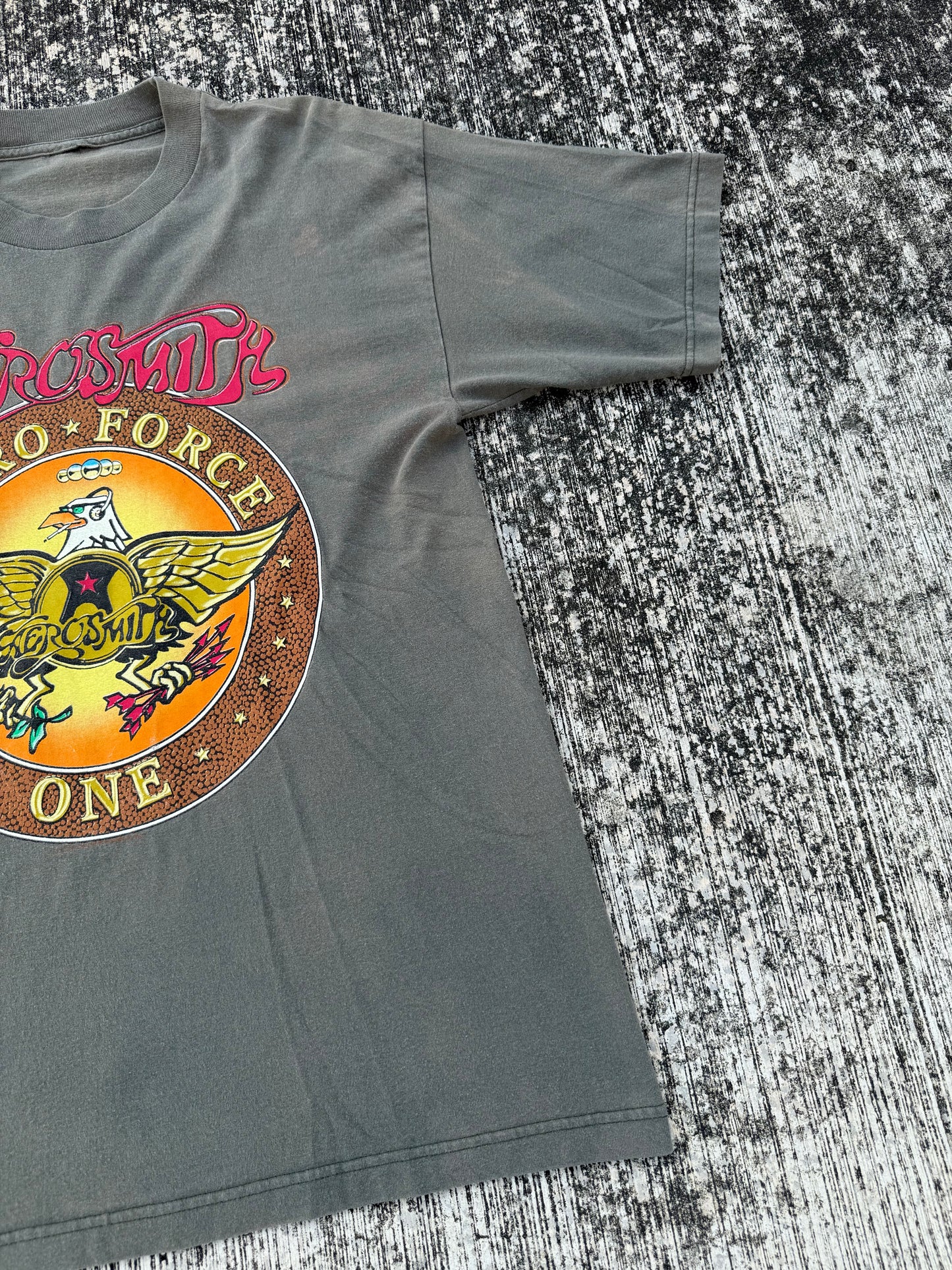 Vintage Aerosmith “Aero Force One” World Tour 1998 Band T-Shirt Rock Tee