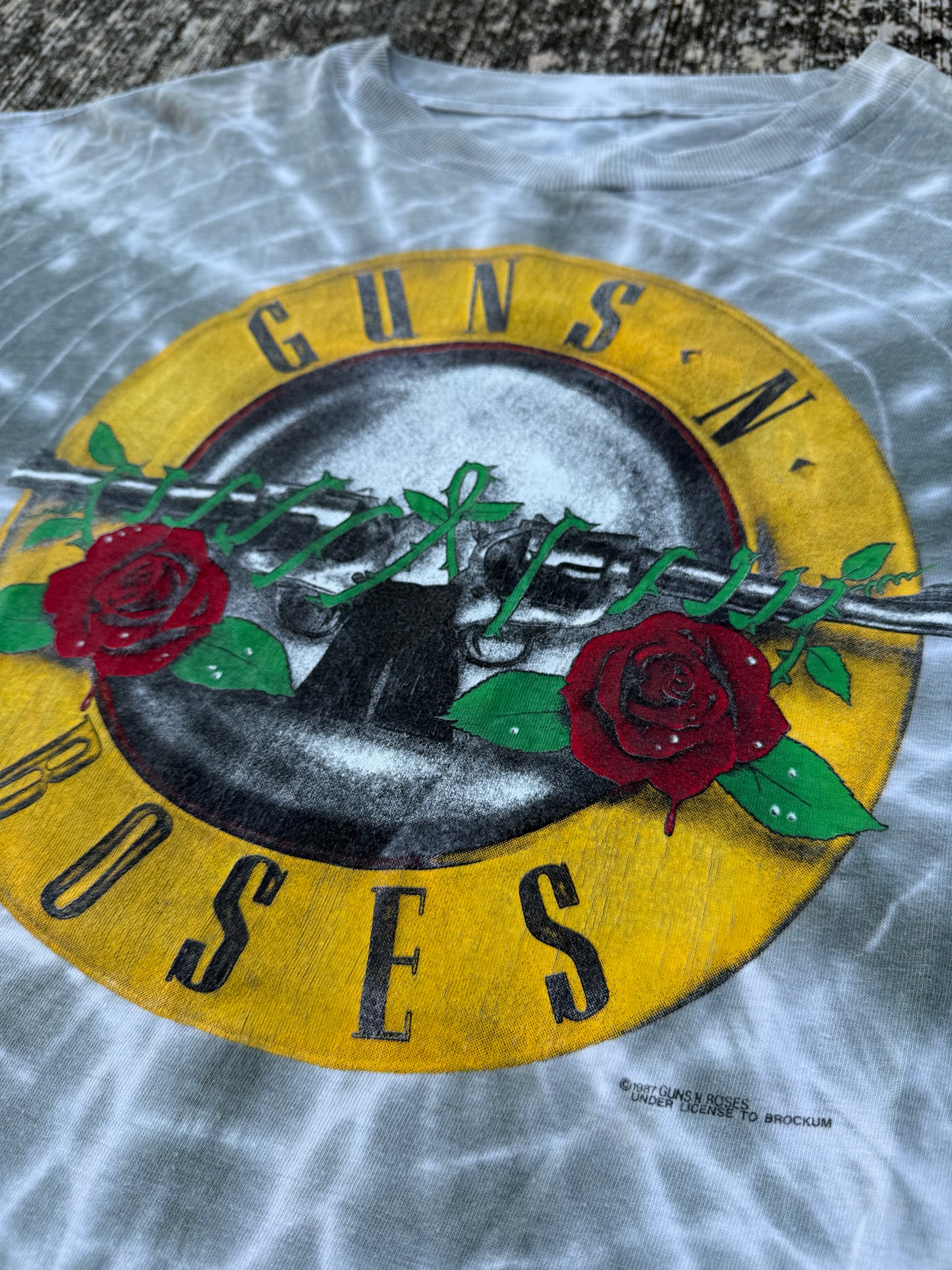 Vintage 1987 Guns N’ Roses Tie-Dye T-Shirt Brockum Original Appetite for Destruction Era