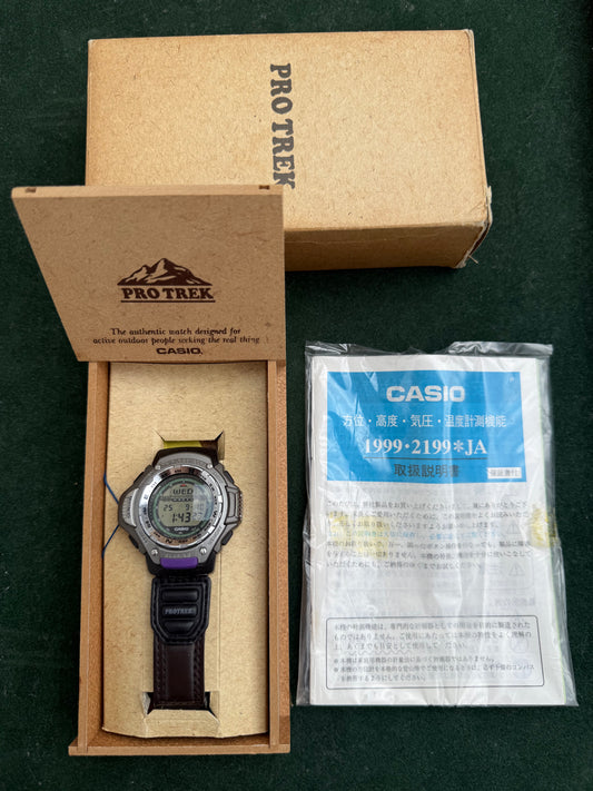 Vintage Casio Pro Trek PRT-410 Triple Sensor Watch Japan