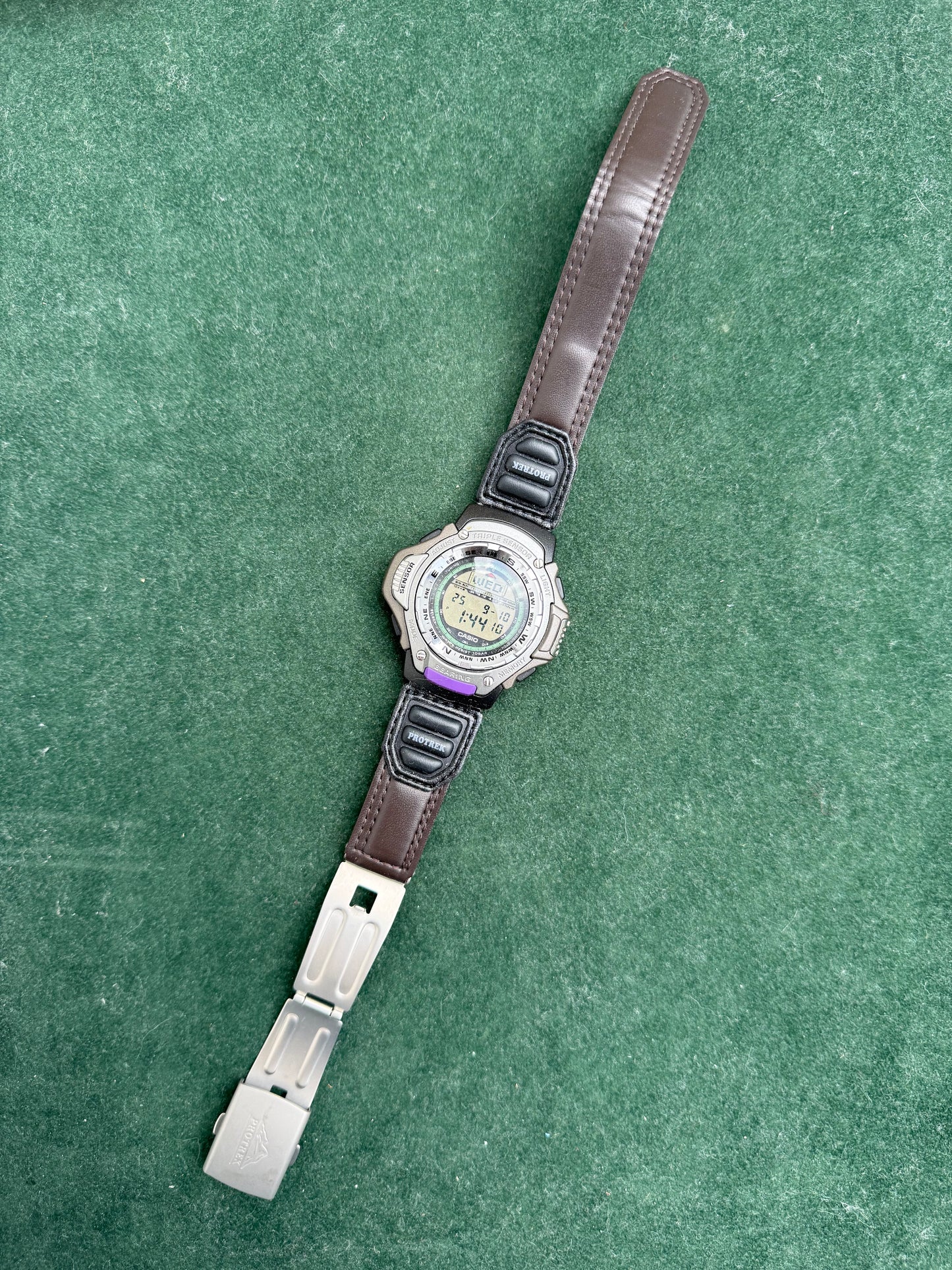 Vintage Casio Pro Trek PRT-410 Triple Sensor Watch Japan