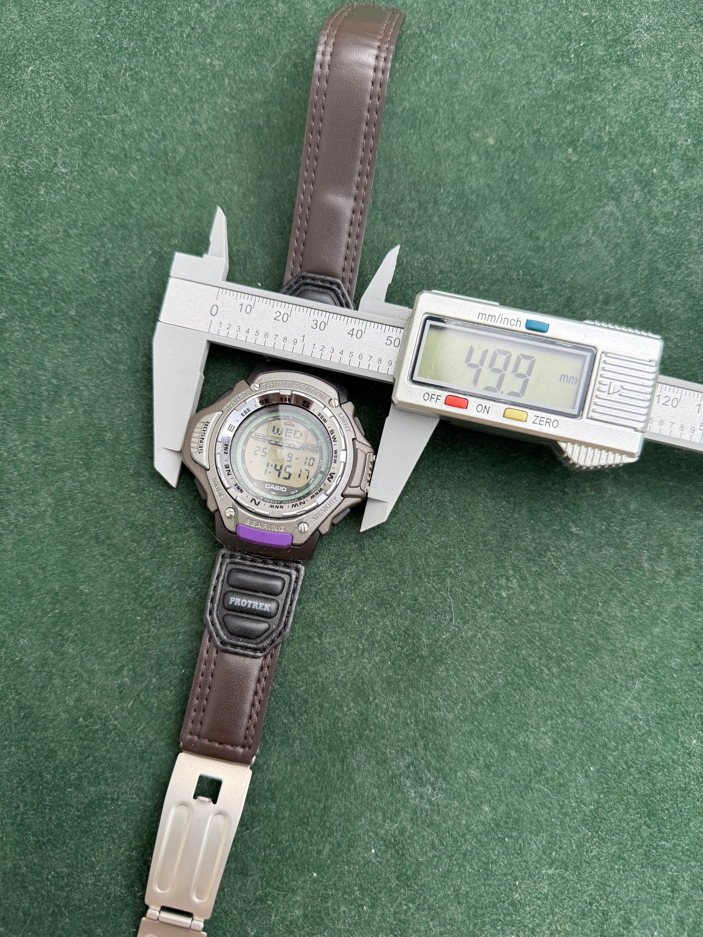 Vintage Casio Pro Trek PRT-410 Triple Sensor Watch Japan