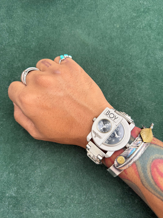 Vintage Boy London Dual Time Oversized Watch