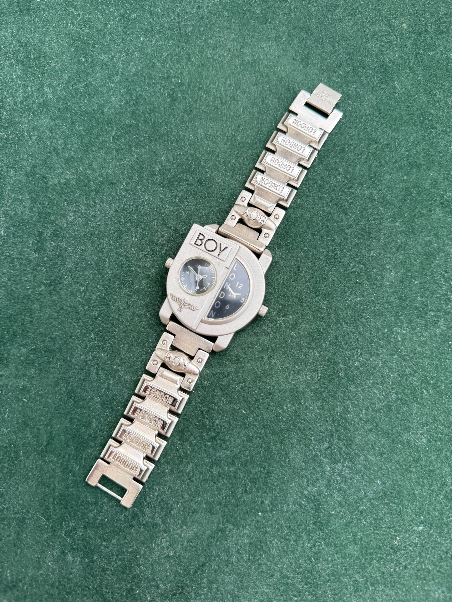 Vintage Boy London Dual Time Oversized Watch