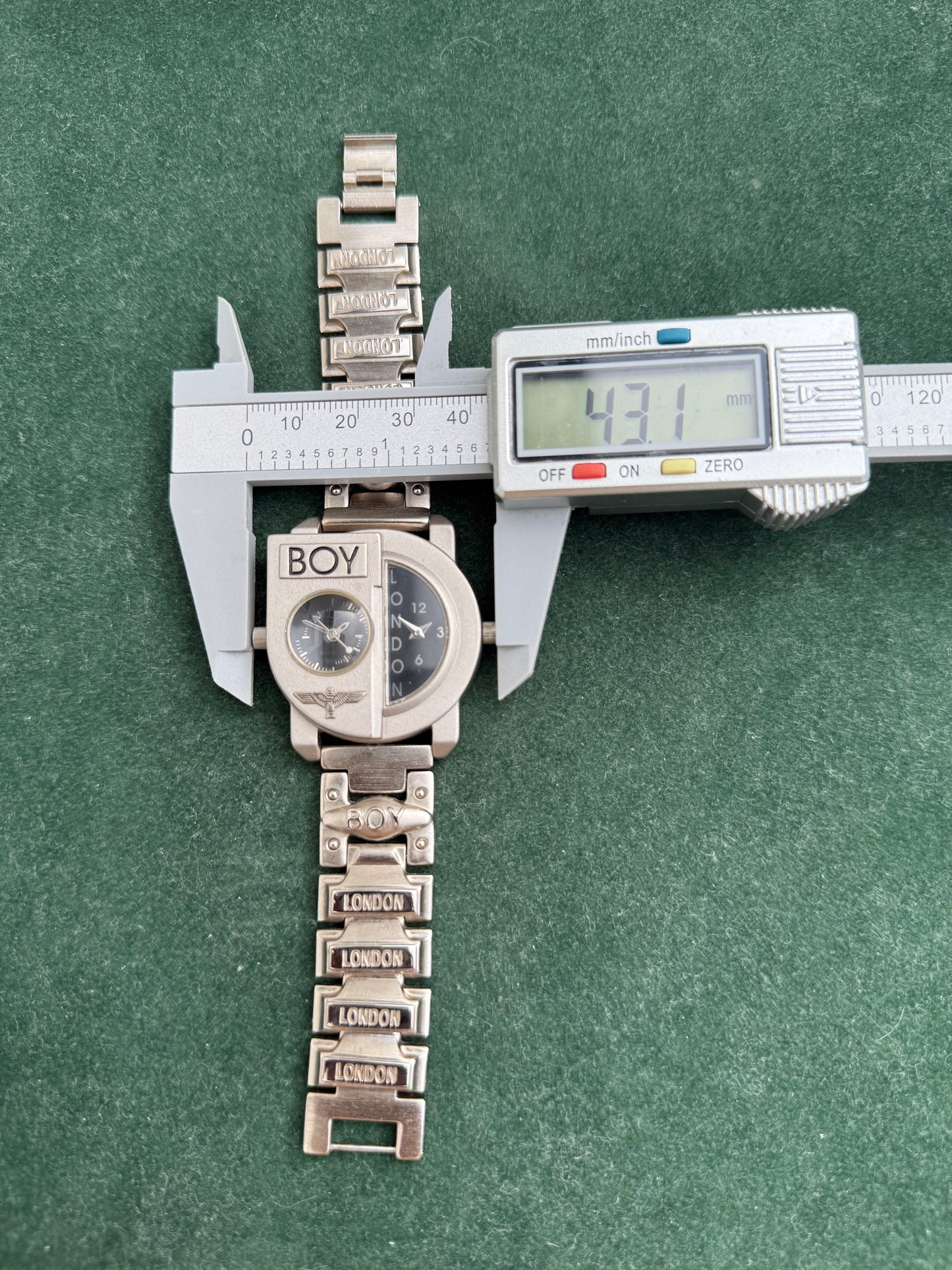 Vintage Boy London Dual Time Oversized Watch