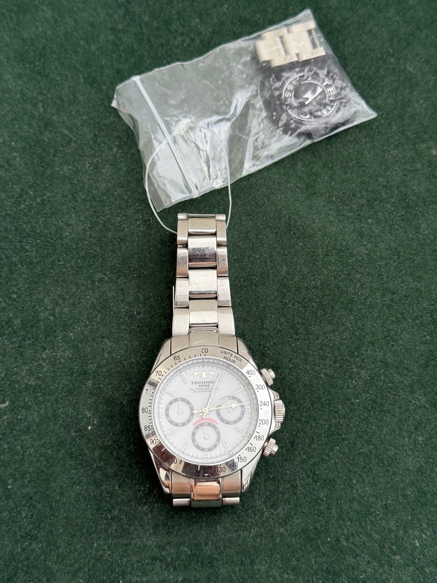Technos Chronograph TGM615 White Dial Stainless Steel Men’s Watch