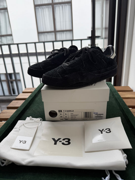 Y-3 Adidas Gazelle Black Suede Sneakers by Yohji Yamamoto – Used Fullset