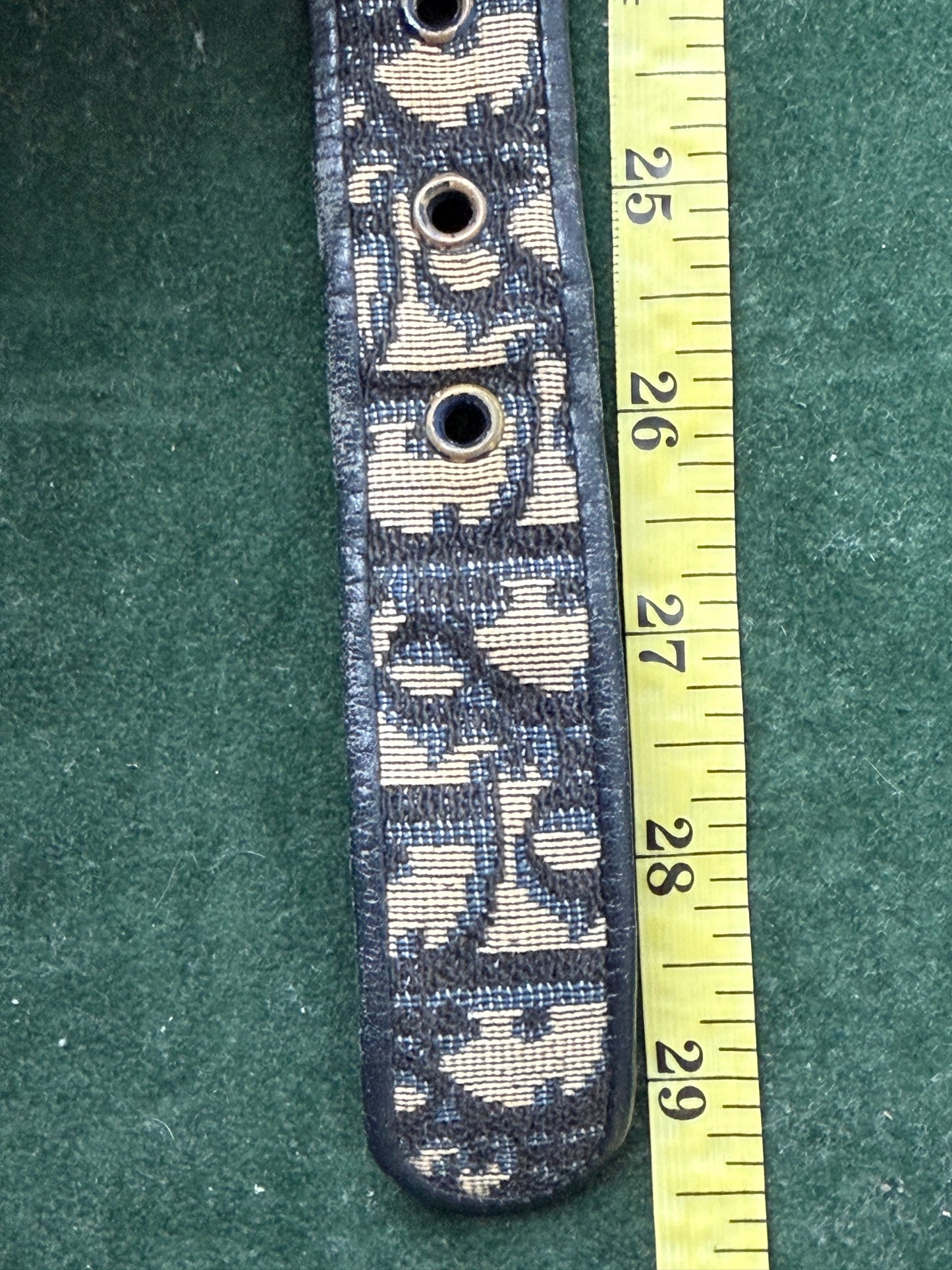 Vintage Christian Dior Oblique Monogram Canvas Belt