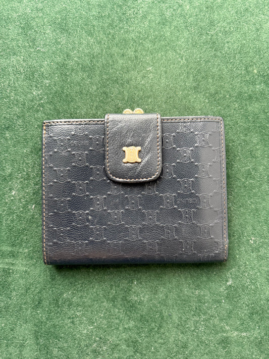 Vintage Céline Paris Macadam Triomphe Monogram Leather Wallet