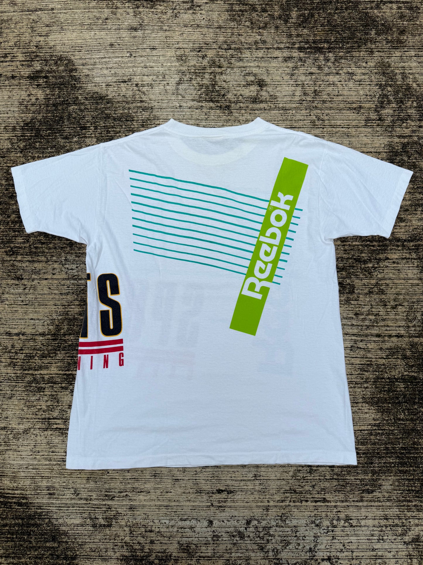 Vintage Reebok Sport Conditioning Tee Made in USA 90s White Graphic T-Shirt
