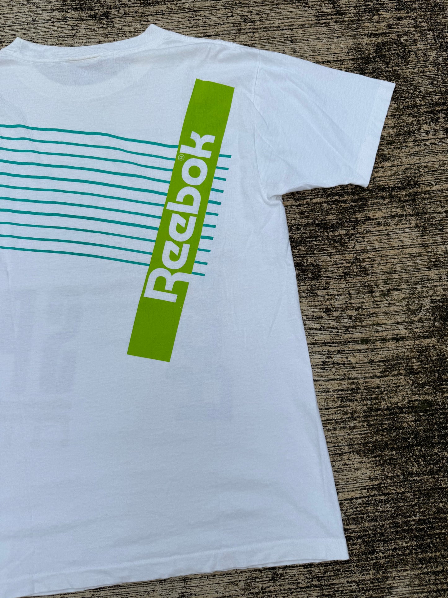 Vintage Reebok Sport Conditioning Tee Made in USA 90s White Graphic T-Shirt
