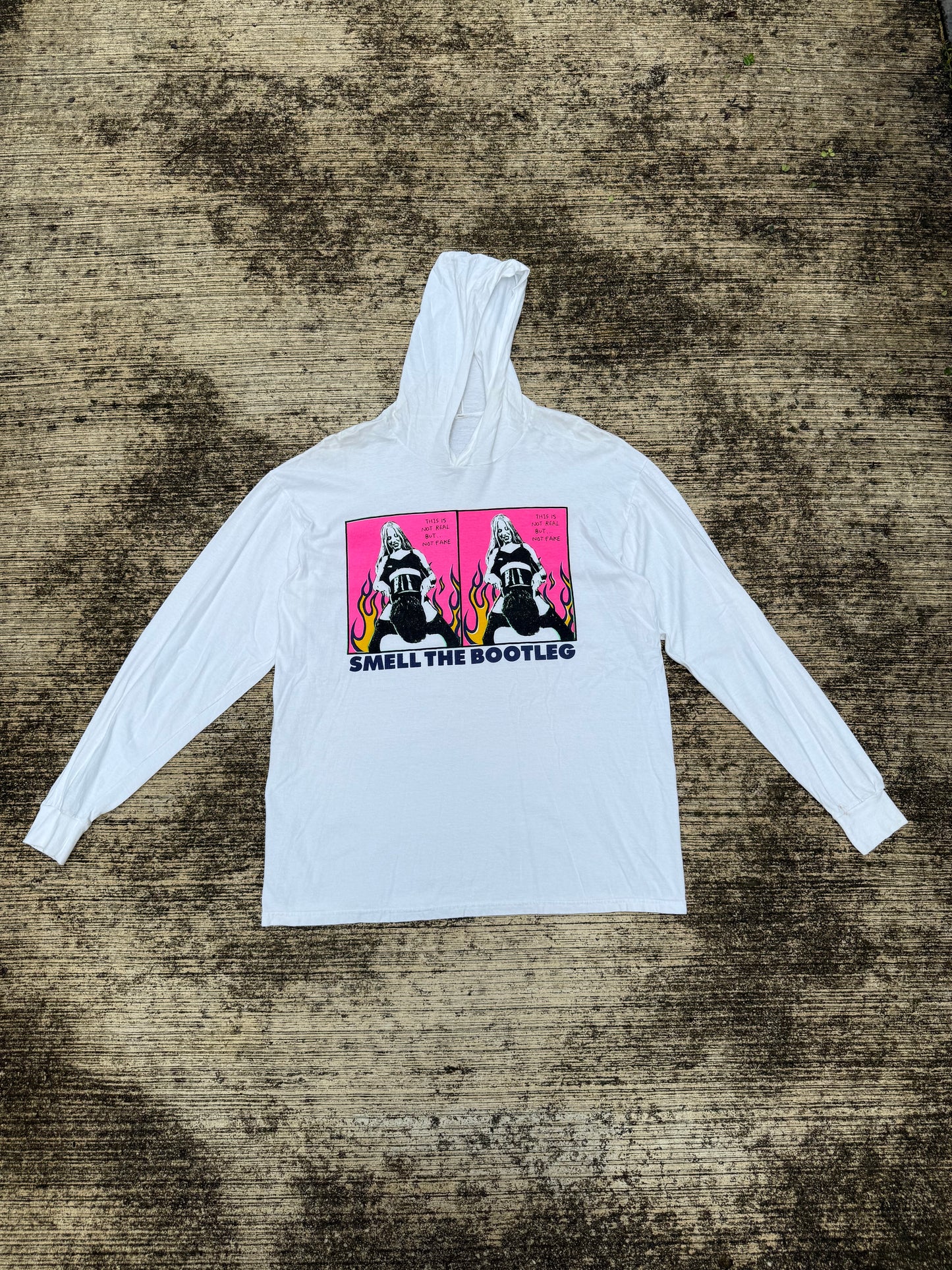 Vintage Parody L7 “Smell the Bootleg” Long Sleeve Hoodie Tee