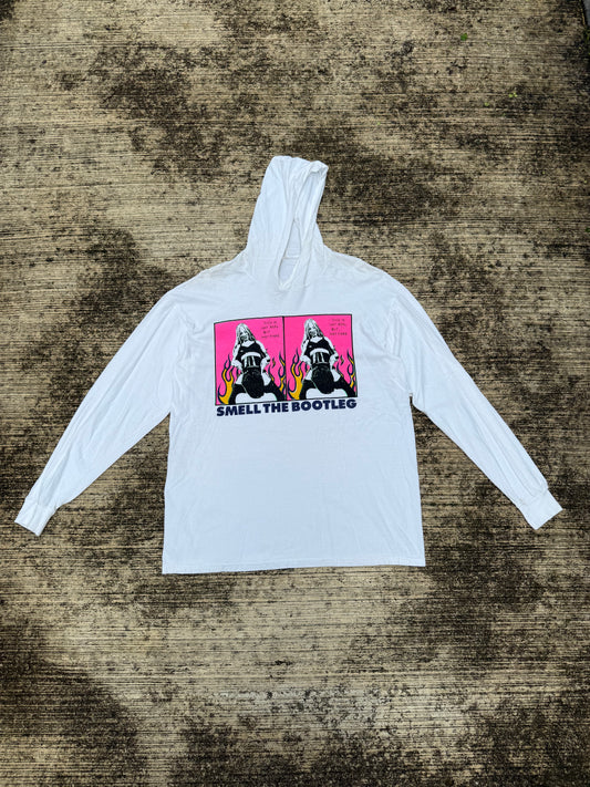 Vintage Parody L7 “Smell the Bootleg” Long Sleeve Hoodie Tee